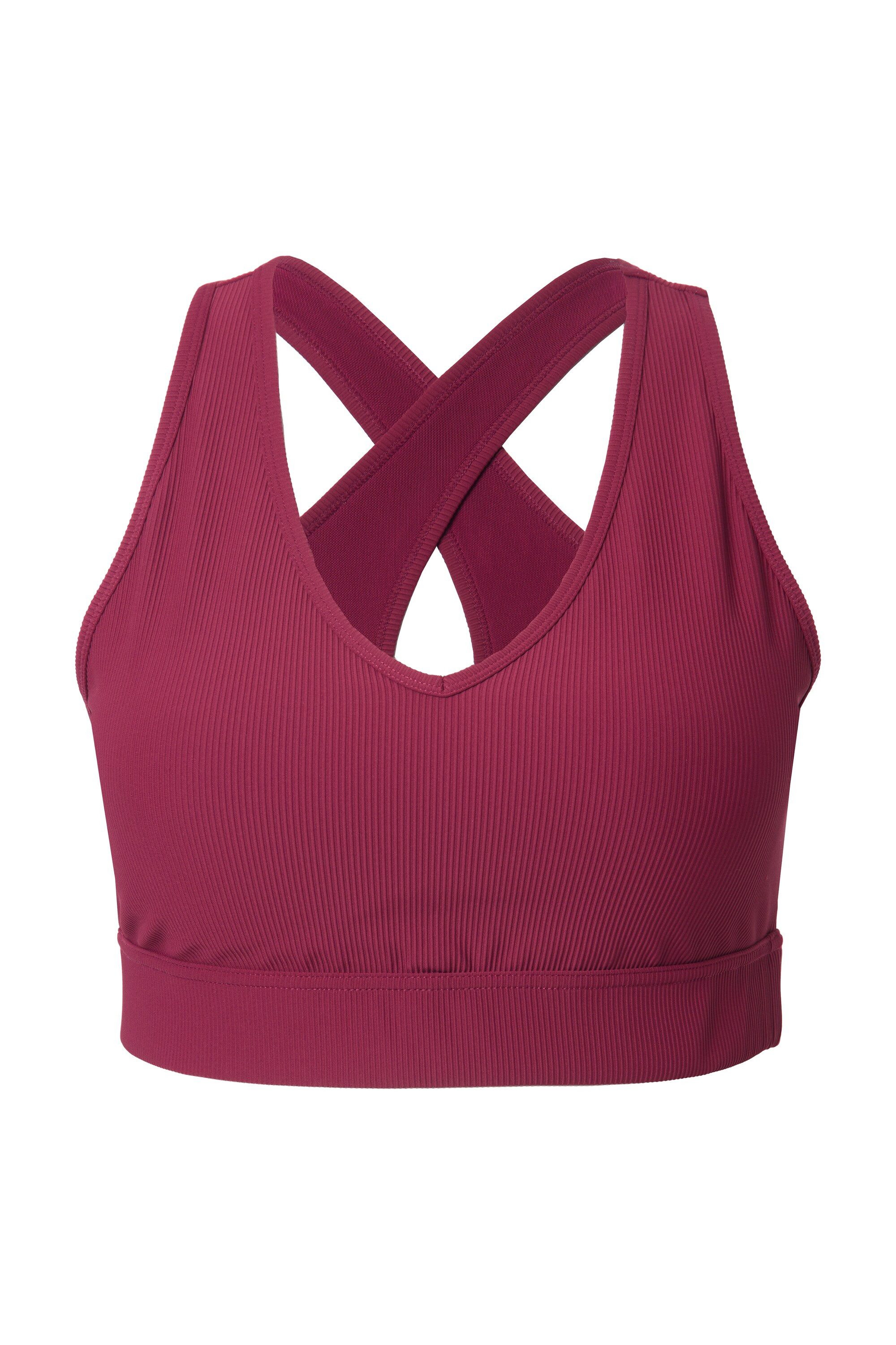 Studio Untold Sport-BH Ripp-Bustier Rippjersey gekreuzte Rückenträger günstig online kaufen