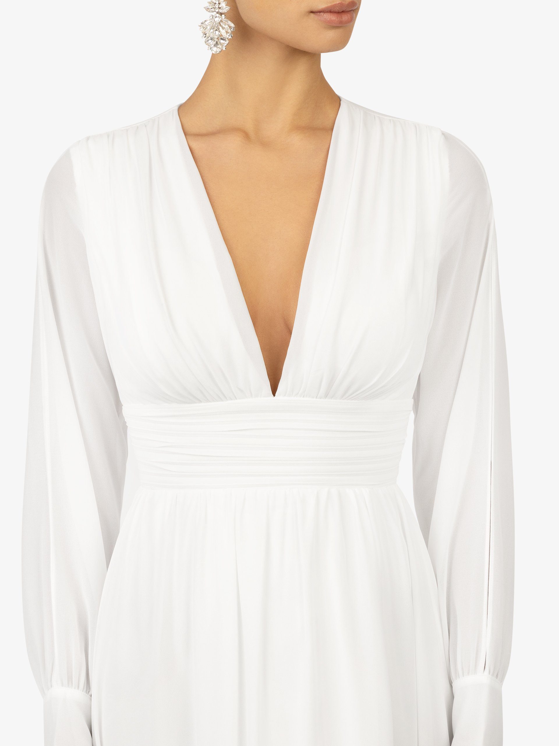 Kraimod Abendkleid Abendkleid mit geschlitzten lange Ärmeln