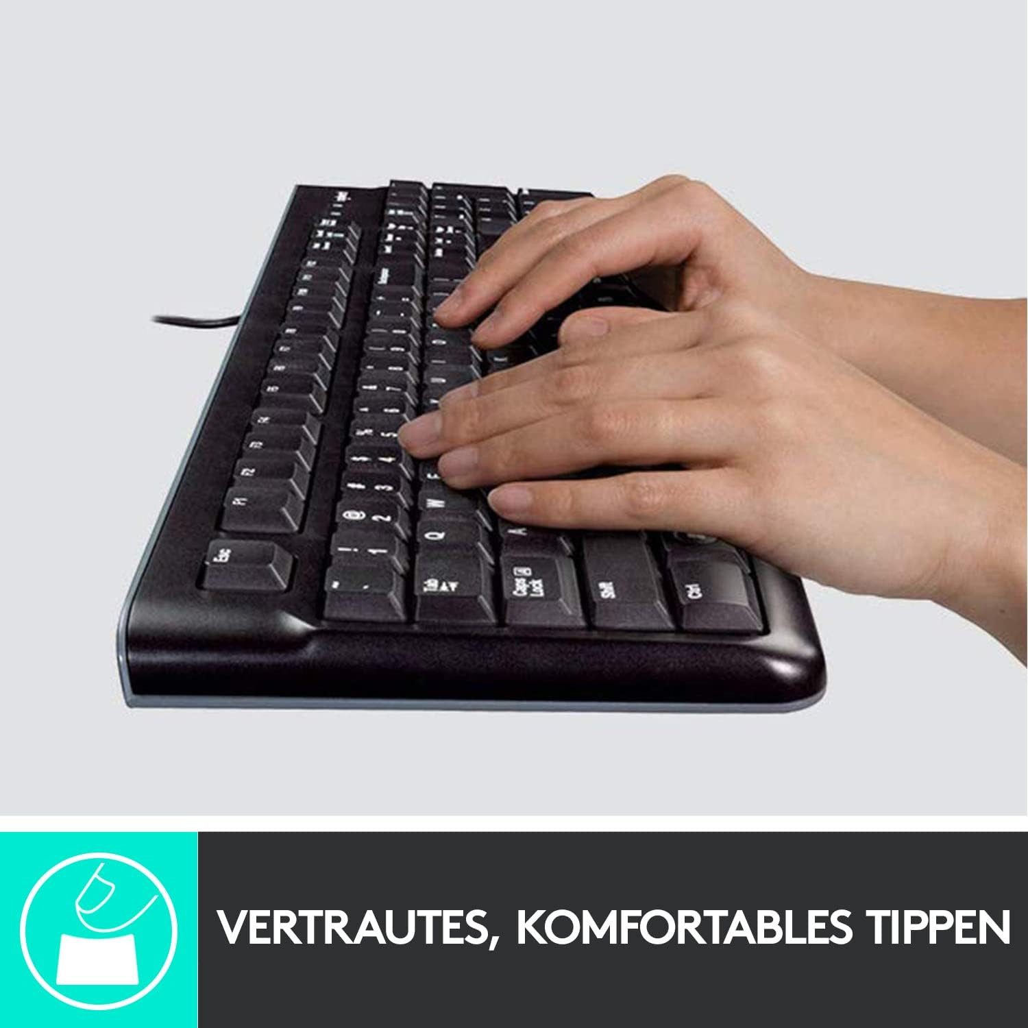 Logitech USB-Tastatur und Maus-Set – Präzises Arbeiten mit hohem Tippkomfort Tastatur- und Maus-Set – Bild 2 von 5
