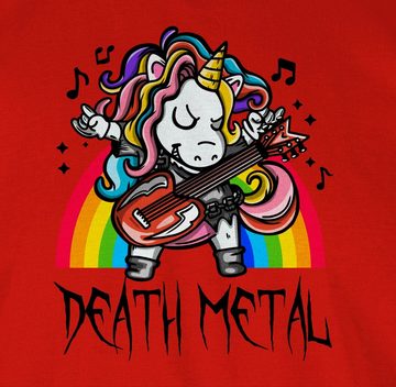Shirtracer T-Shirt Death Metal Einhorn - Unicorn Heavy Metal Geschenke