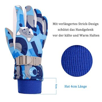 Vivi Idee Skihandschuhe Kinder Winterhandschuhe Schneehandschuhe Wintersport Snowboard Skifahren für Junge mädchen 4-13 Jahre