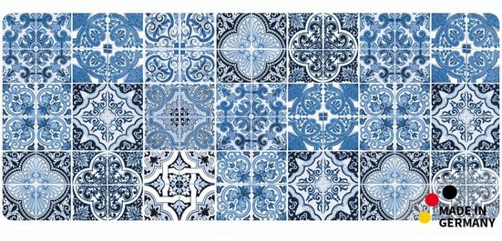 Läufer »Teppichläufer Kacheln blau 50x120 cm«, matches21 HOME & HOBBY