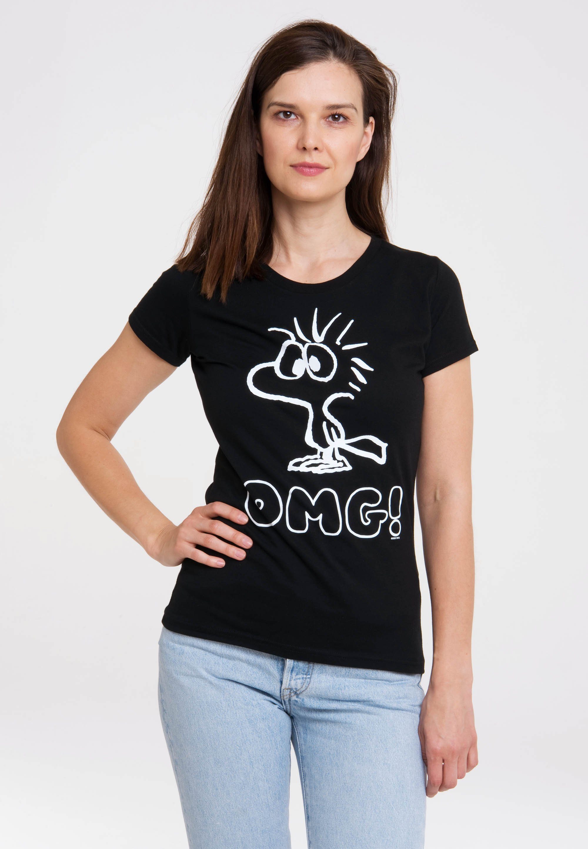 LOGOSHIRT T-Shirt Woodstock mit lizenziertem Originaldesign