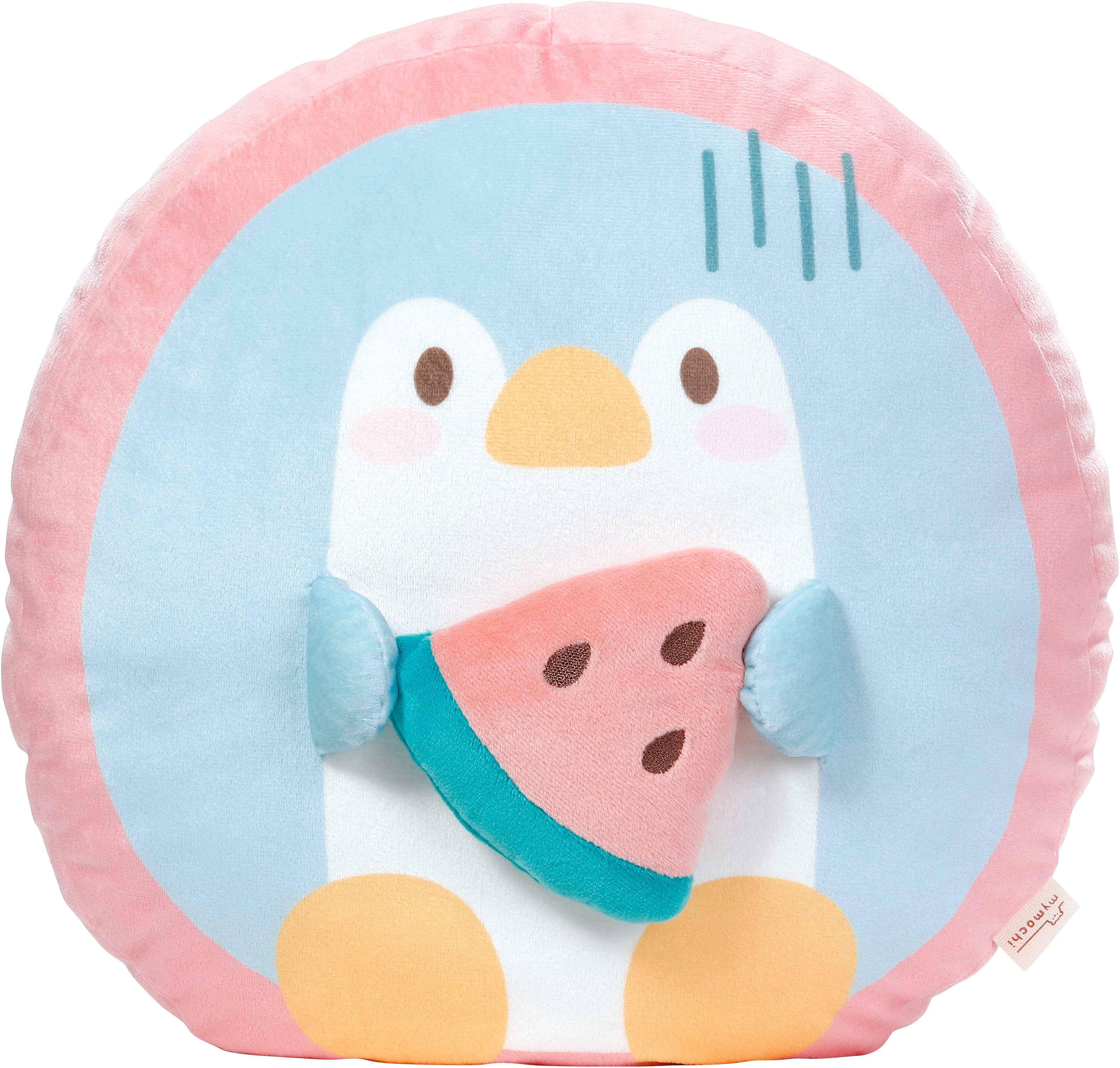 Nici Kuscheltier mymochi, Pinguin Waddle mit Wassermelone 35x33x12cm