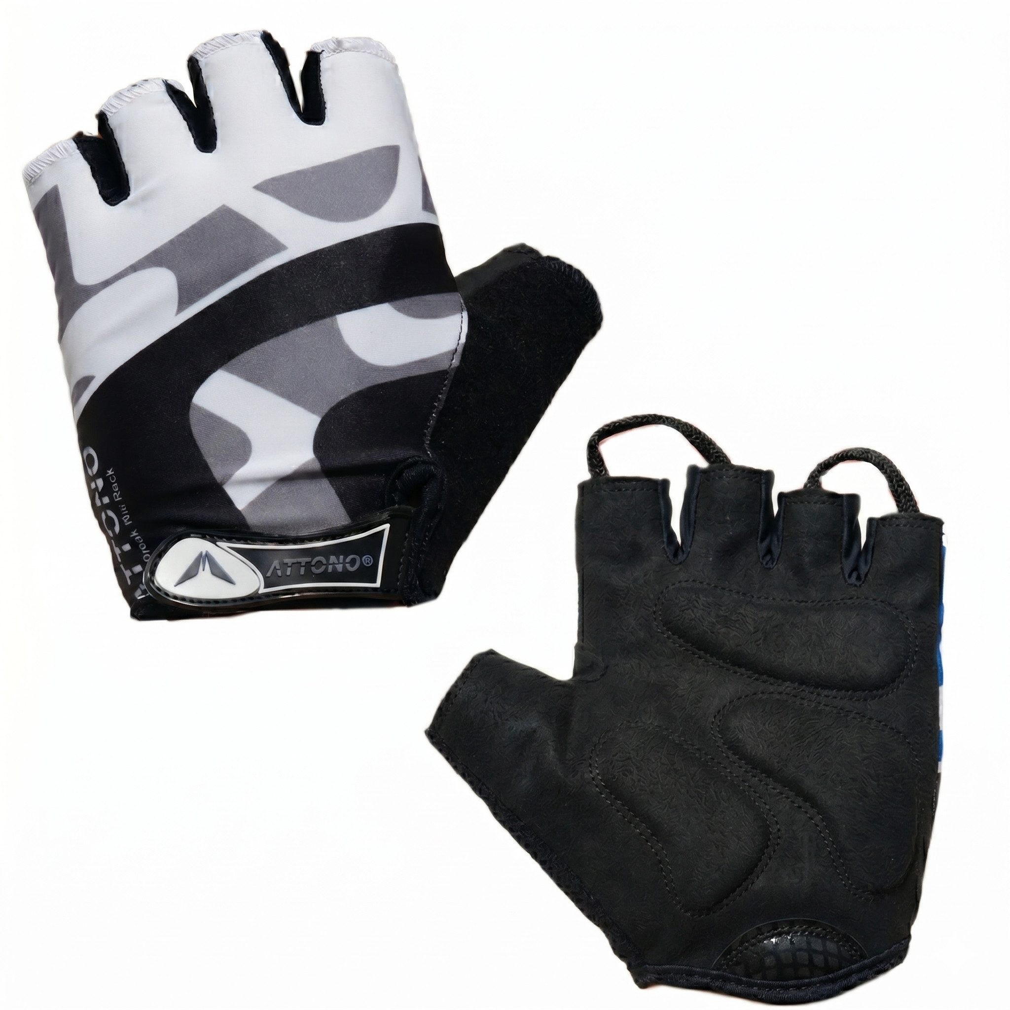 Fahrradhandschuhe ATTONO Herren Fahrrad Mountainbike Gel Handschuhe grau