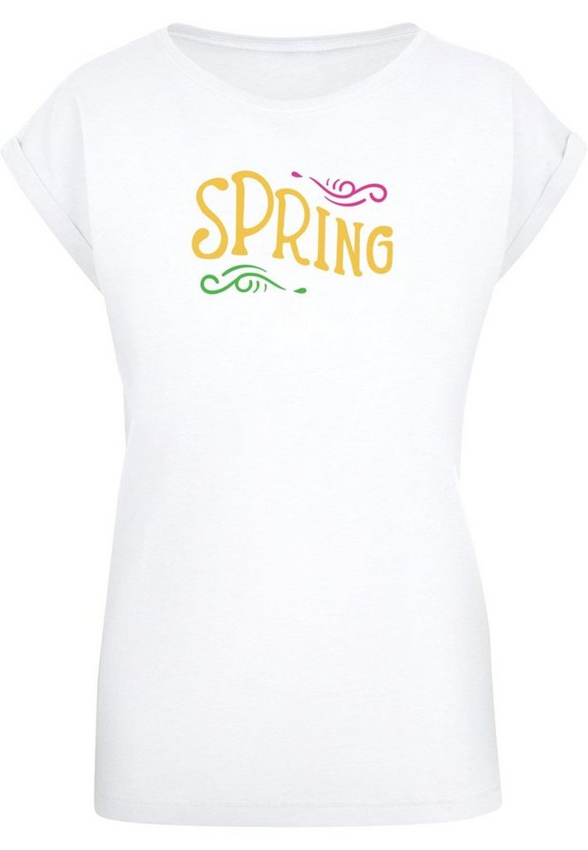 Merchcode T-Shirt Damen Ladies Spring text - Extended Shoulder Tee (1-tlg)