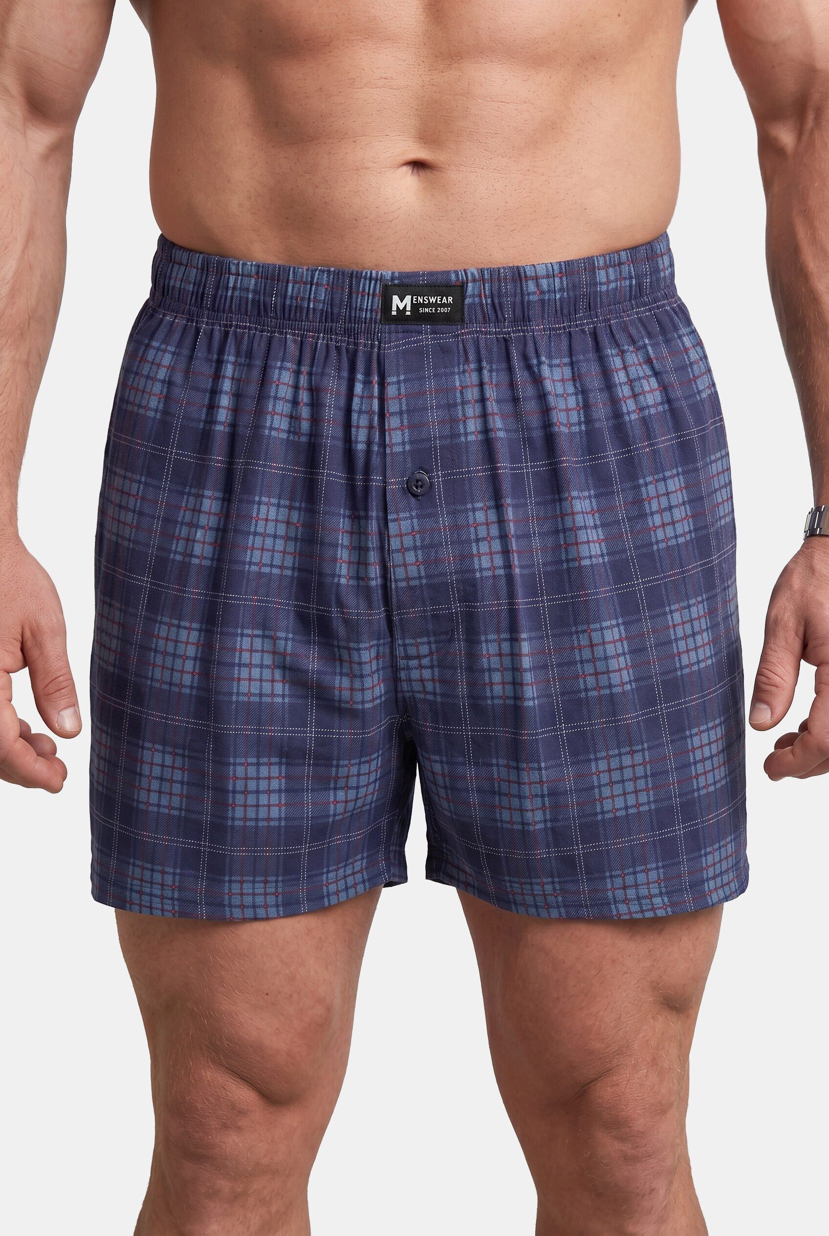 Men Plus Boxershorts Boxershorts 2er-Pack uni/Karo bis 8 XL