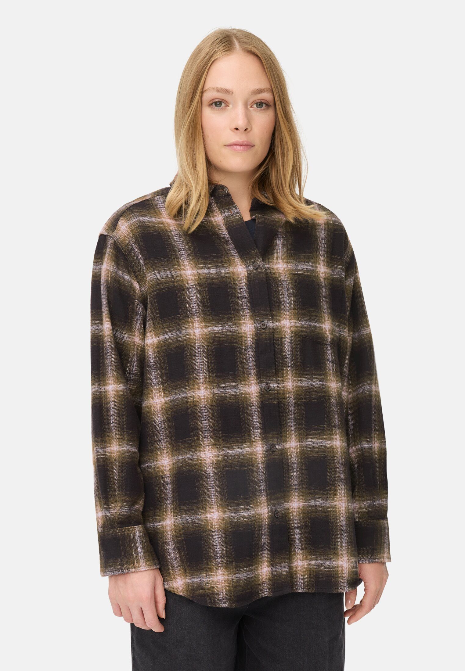 camel active Hemdbluse mit Brusttasche Langarm günstig online kaufen