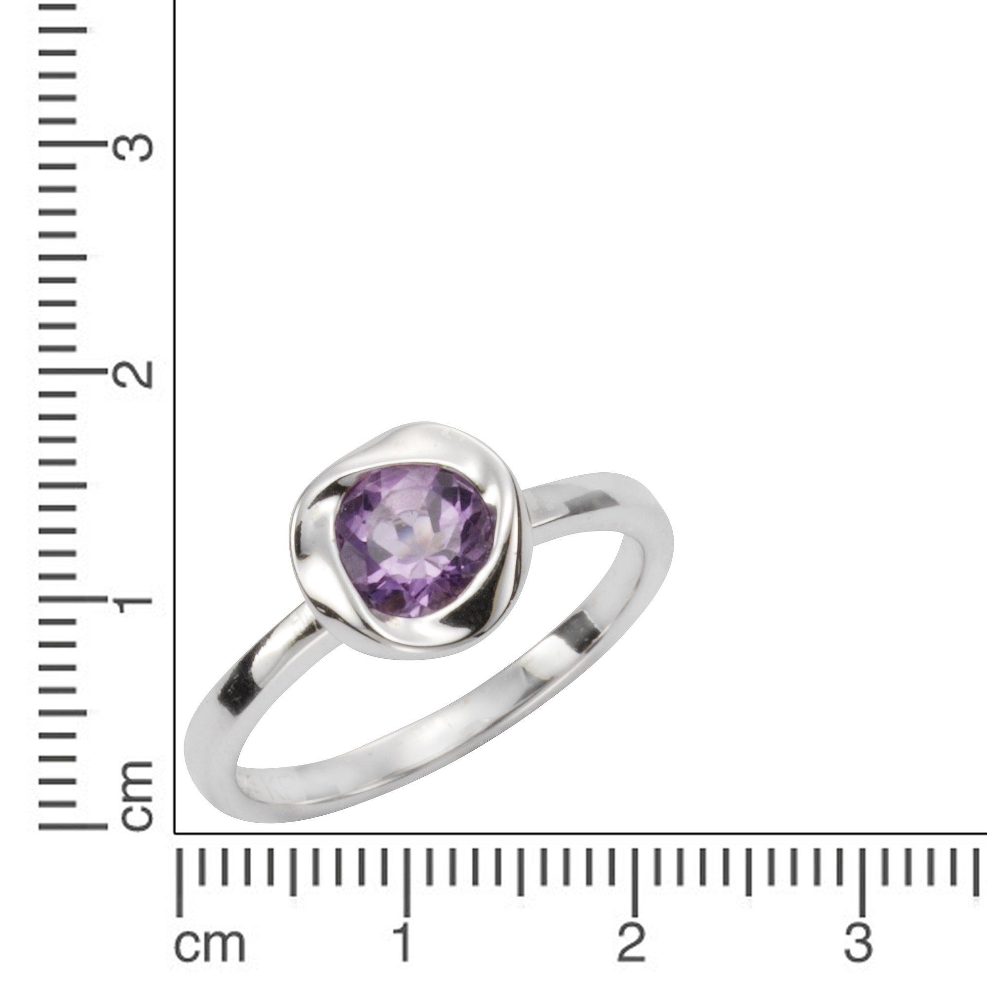 Fingerring Amethyst Sterling Vivance Silber 925-/