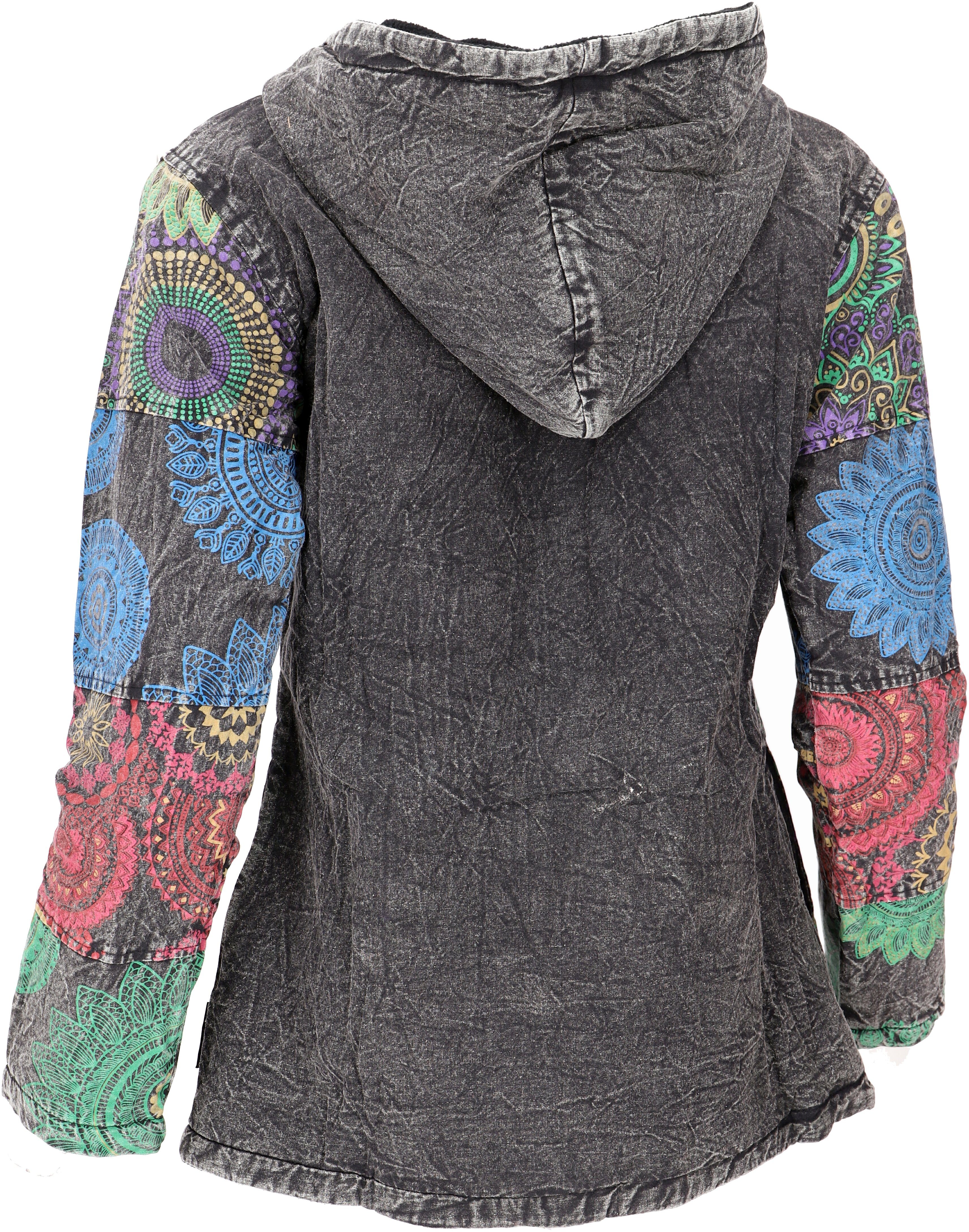Guru-Shop Langjacke Boho Hippie chic Jacke, warm gefütterte.. alternative Bekleidung