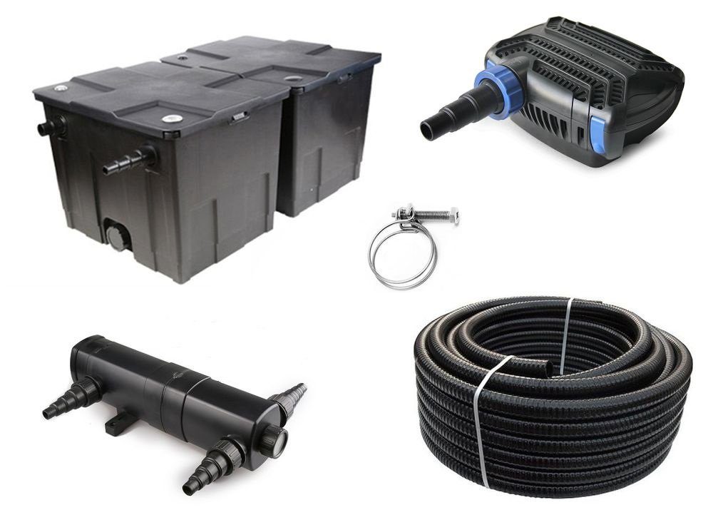 Aquaone Teichfilter AquaOne Teich Filteranlage Set Nr.72 CBF 350 B