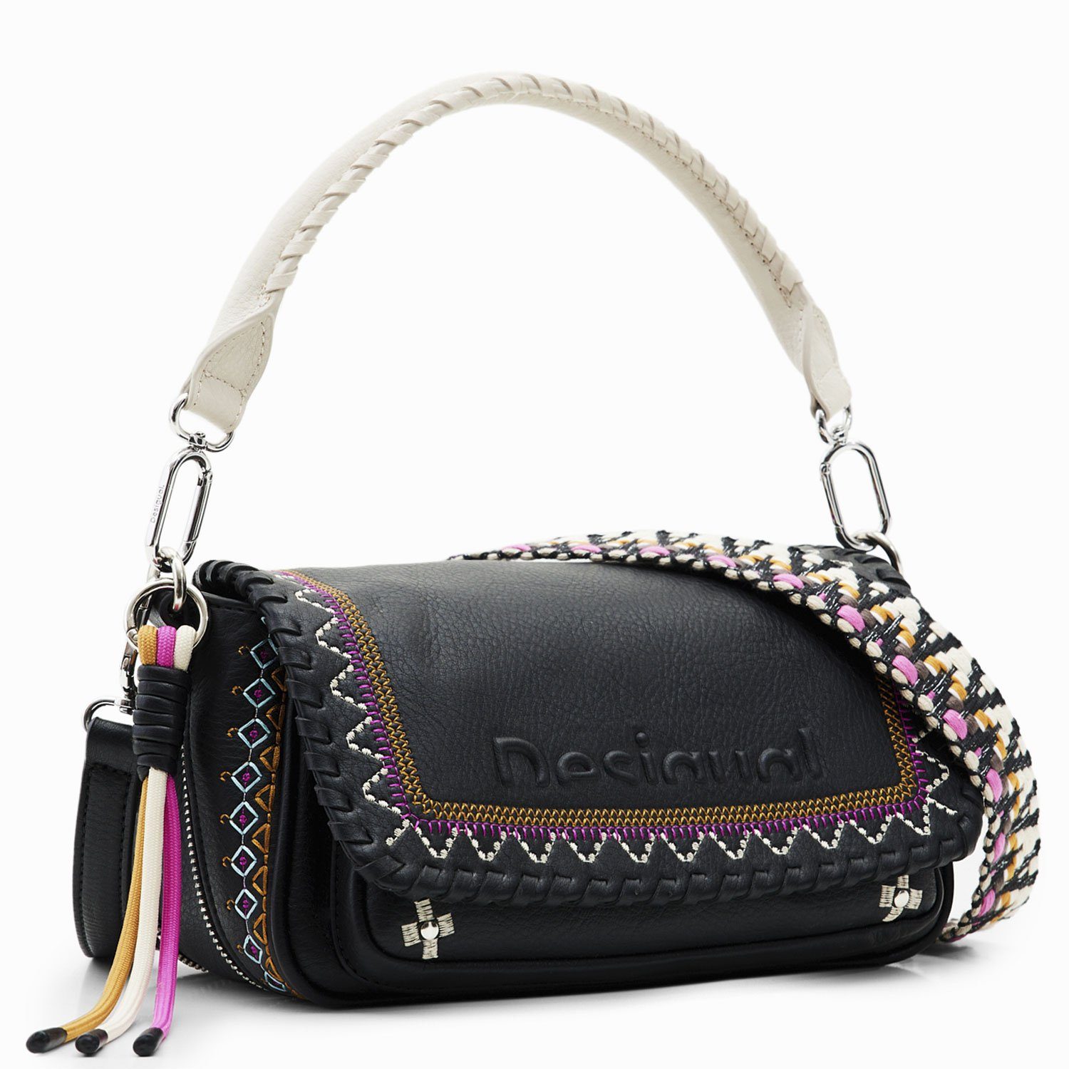 Desigual Umhängetasche Desigual Damen Schultertasche Rigoberta Tromso schwarz (1, 1-tlg., 1)