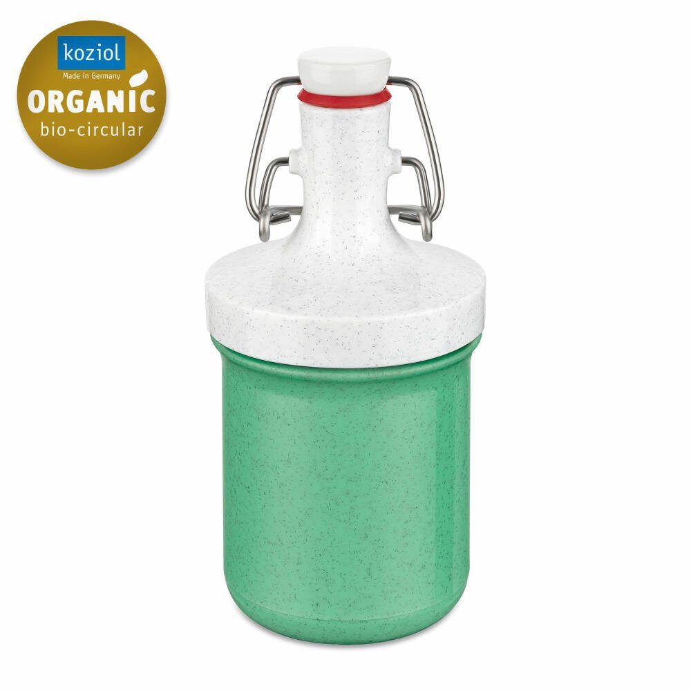 KOZIOL Trinkflasche Plopp Organic ml, Mini Bügelverschluss Go Apple mit To Green, 200