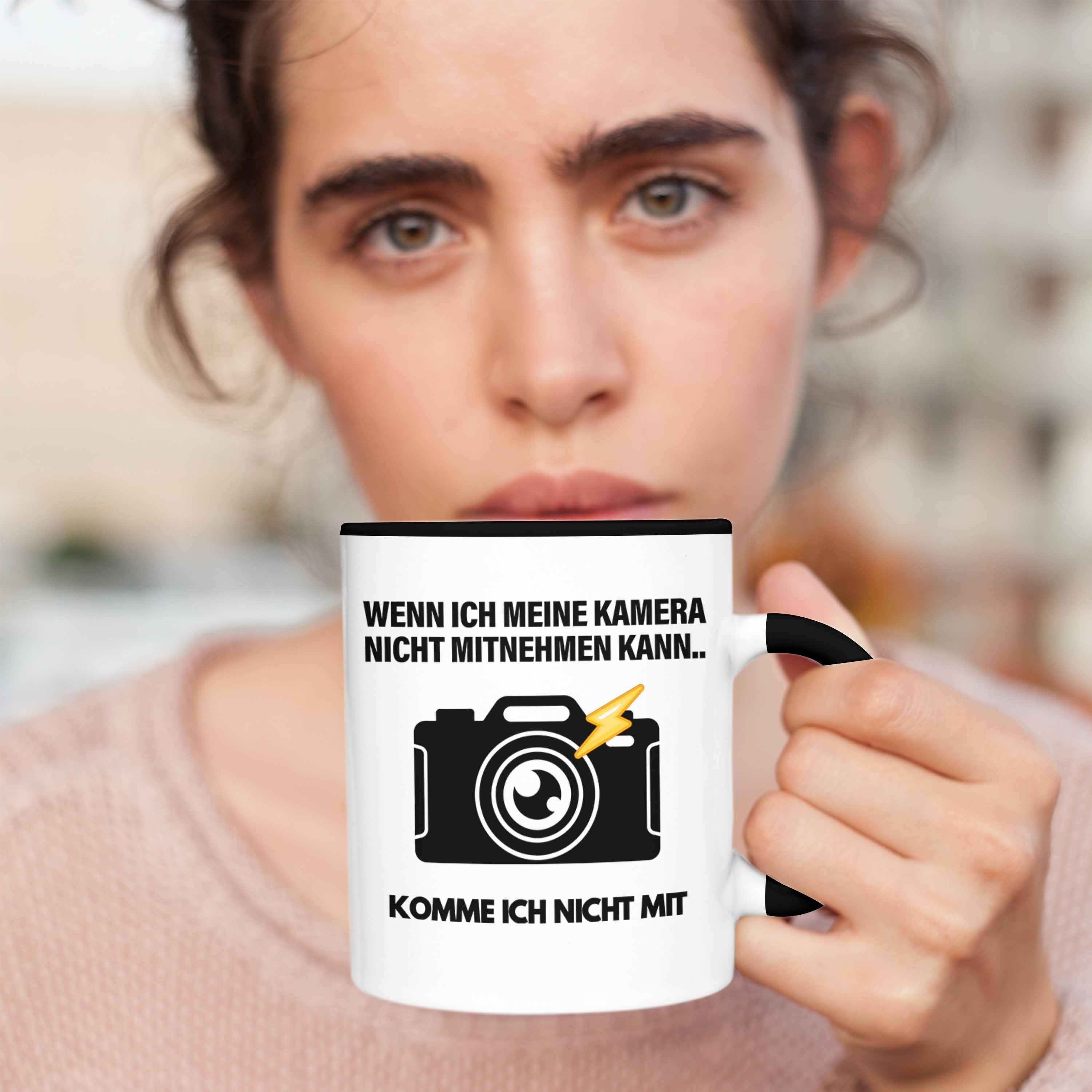 Geschenk Fotograph Tasse Geschenk Trendation lustig Kaffeetasse Lustige Geschenkidee - Tasse Fotograf Zubehör Fotografie Trendation Schwarz