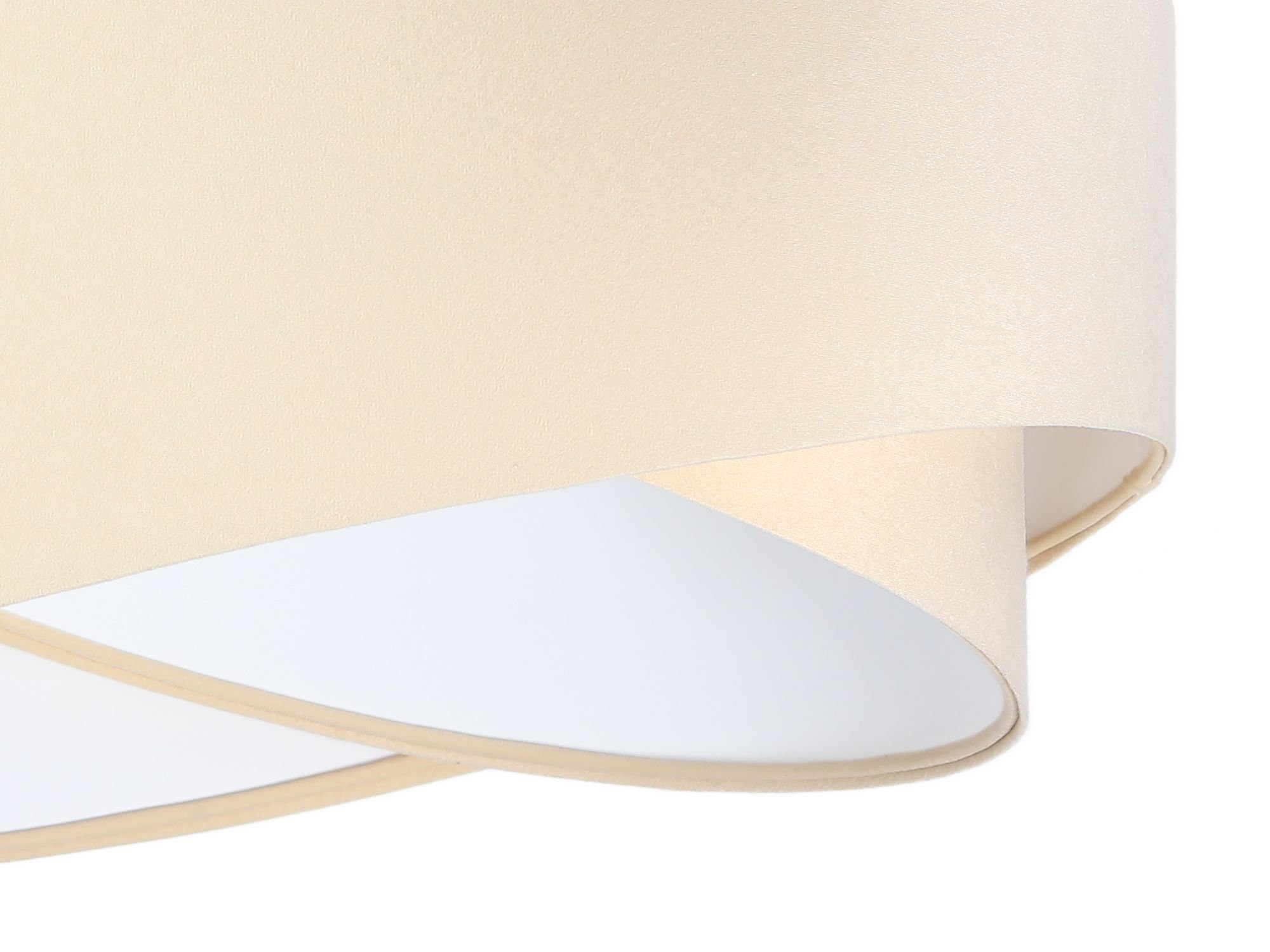 Hängeleuchte Lampe Leuchtmittel, HUNTLEY, modern Pendelleuchte Stoff ohne Esstisch Runde Licht-Erlebnisse Hängeleuchte Weiß Creme