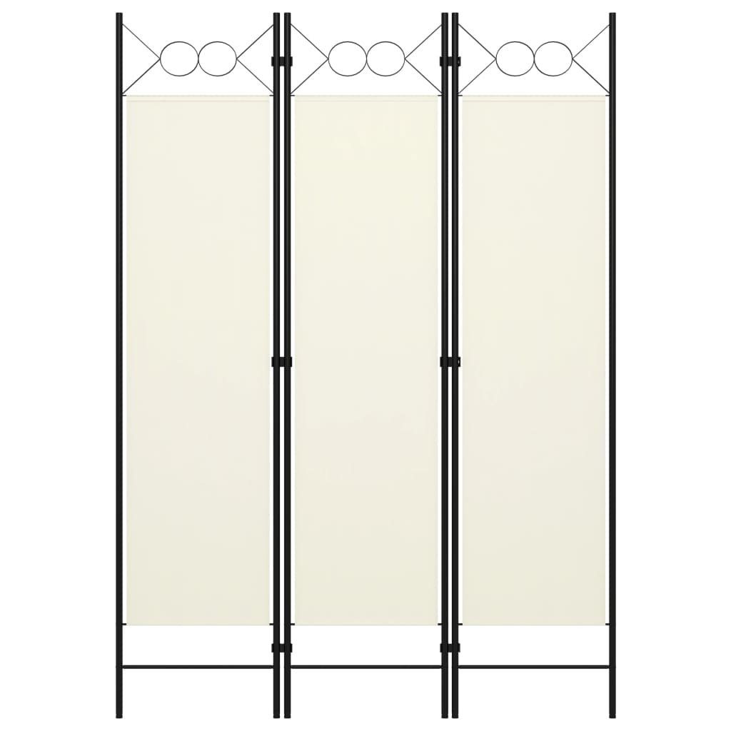 3-tlg. 3-tlg. Cremeweiß 120x180 vidaXL cm, Raumteiler Raumteiler