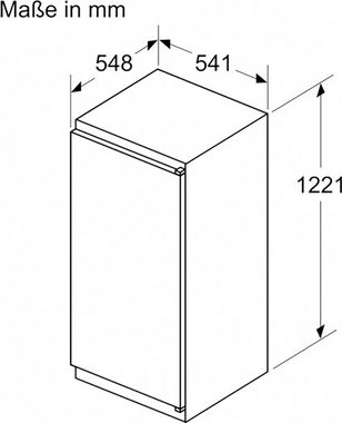 Constructa Einbaukühlschrank CK141NSE0, 122,1 cm hoch, 54,1 cm breit