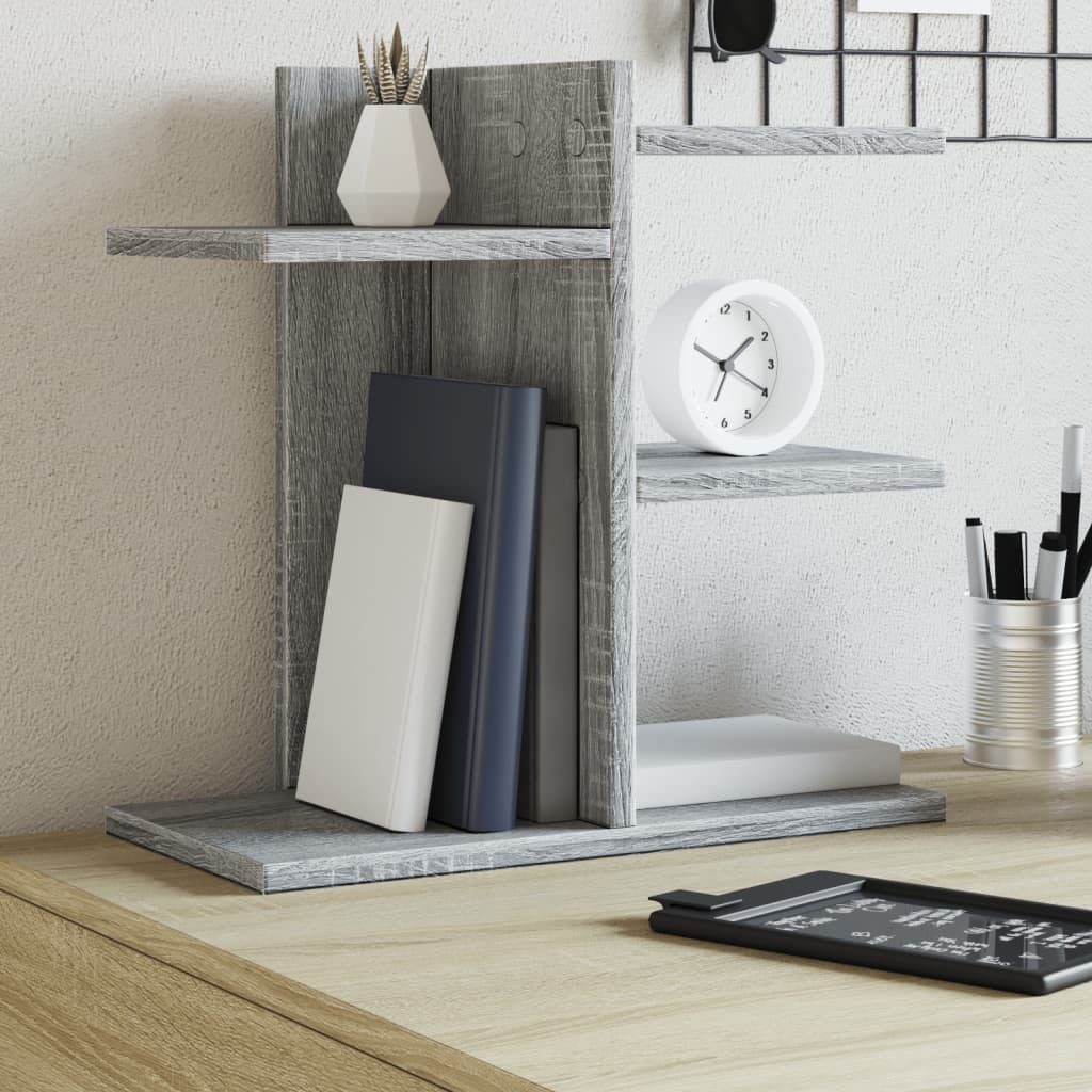 vidaXL Organizer Schreibtisch-Organizer Grau Sonoma 42x21,5x42 cm Holzwerkstoff