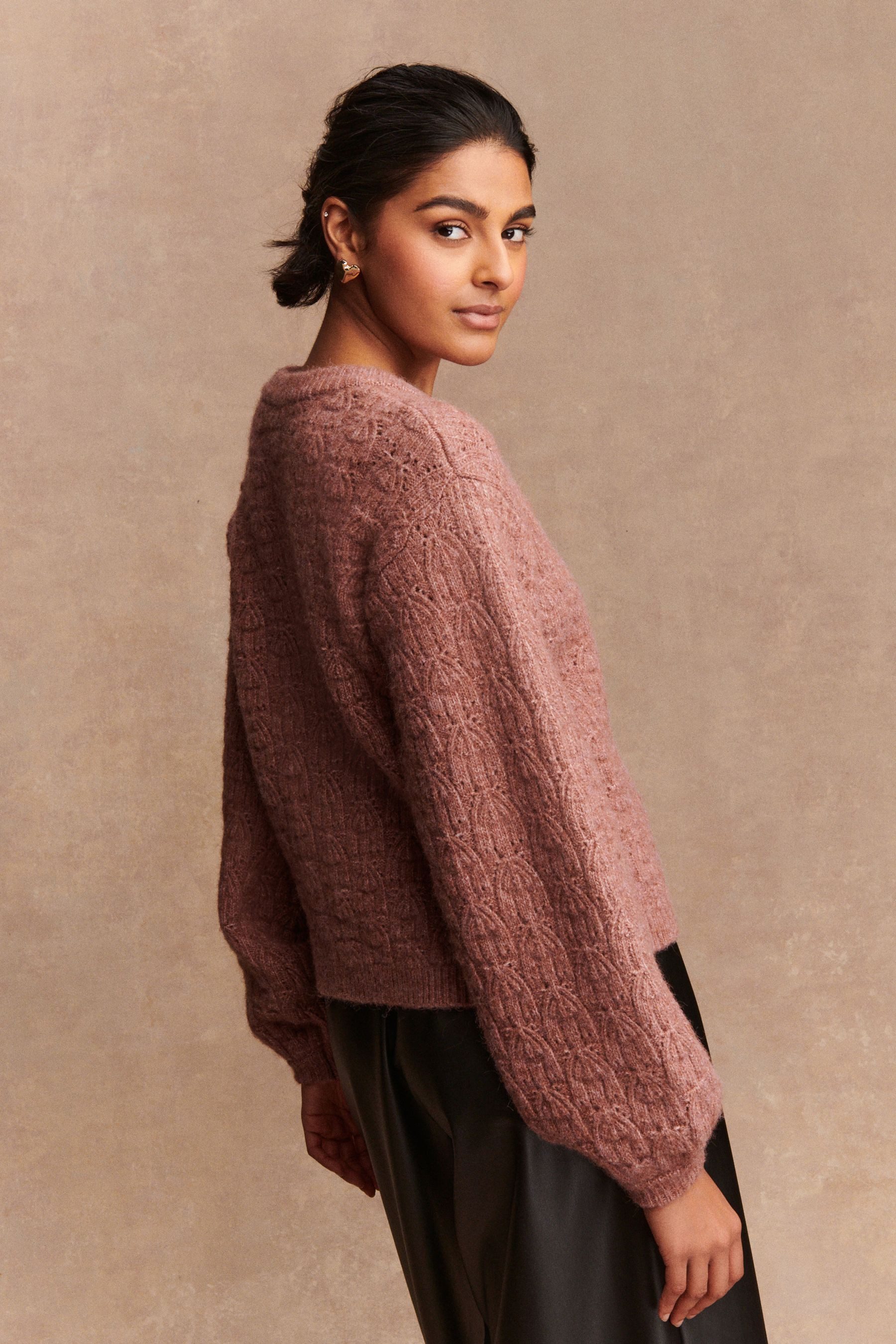 Next Strickjacke Strickjacke mit Herzknöpfen zum Binden (1-tlg) günstig online kaufen