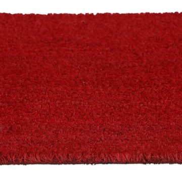 Fußmatte Rote Fußmatte aus Kokos, relaxdays, Höhe: 15 mm