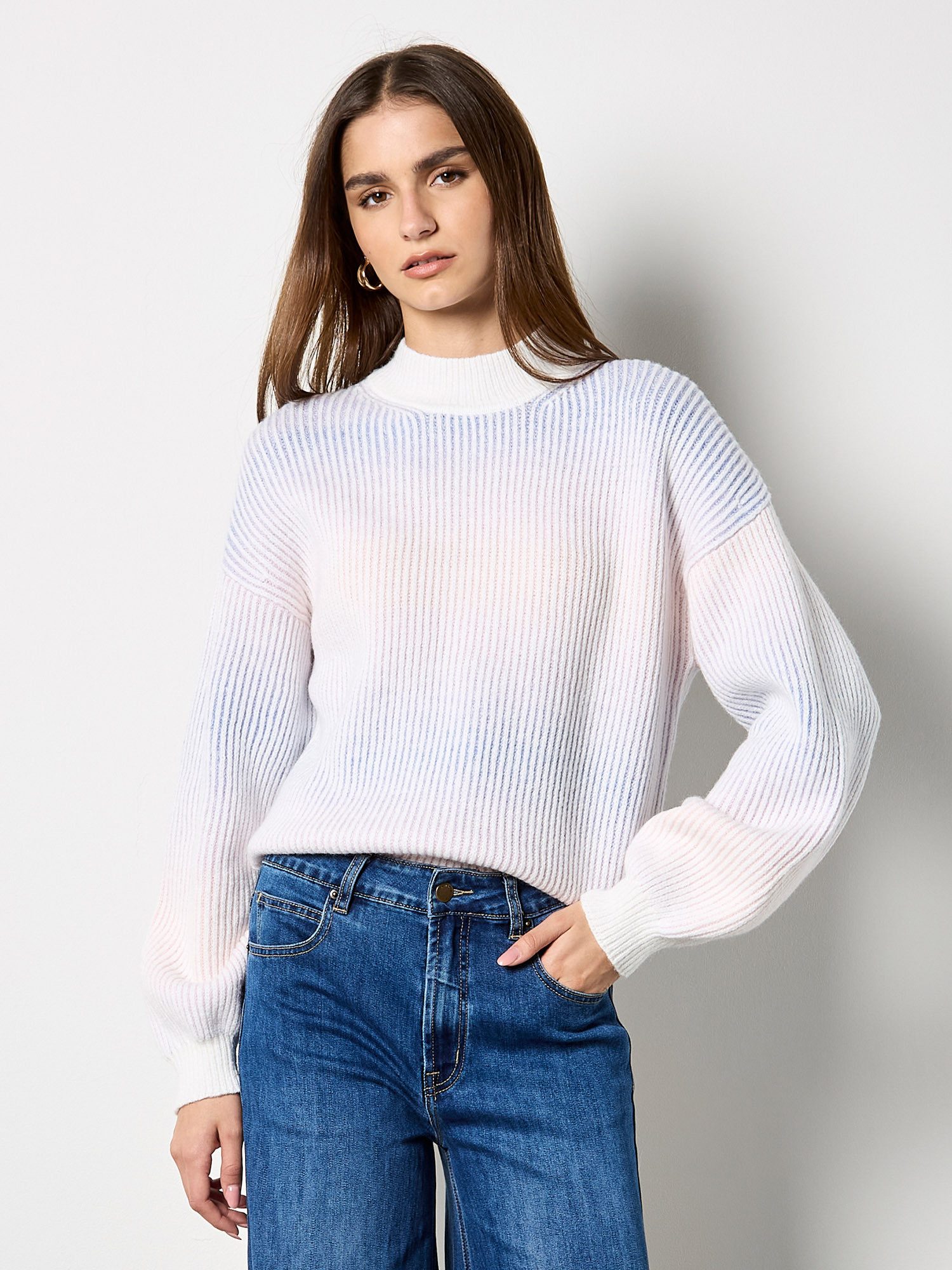 Strickpullover Stehkragenpullover