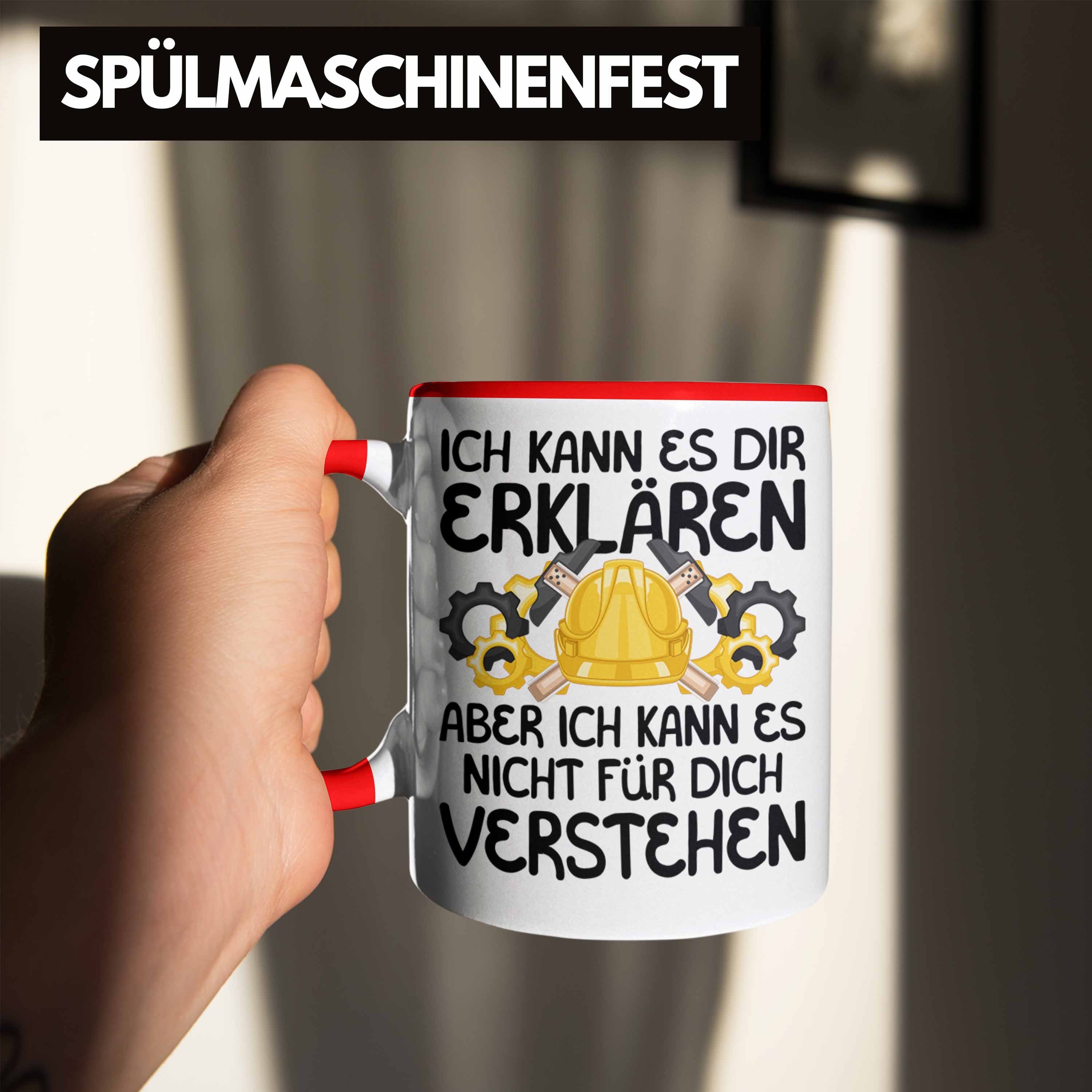 Tasse Lustiger Trendation Spruch Ingenieuren Geschenk Rot für Ingenieur Tasse Geschenkidee