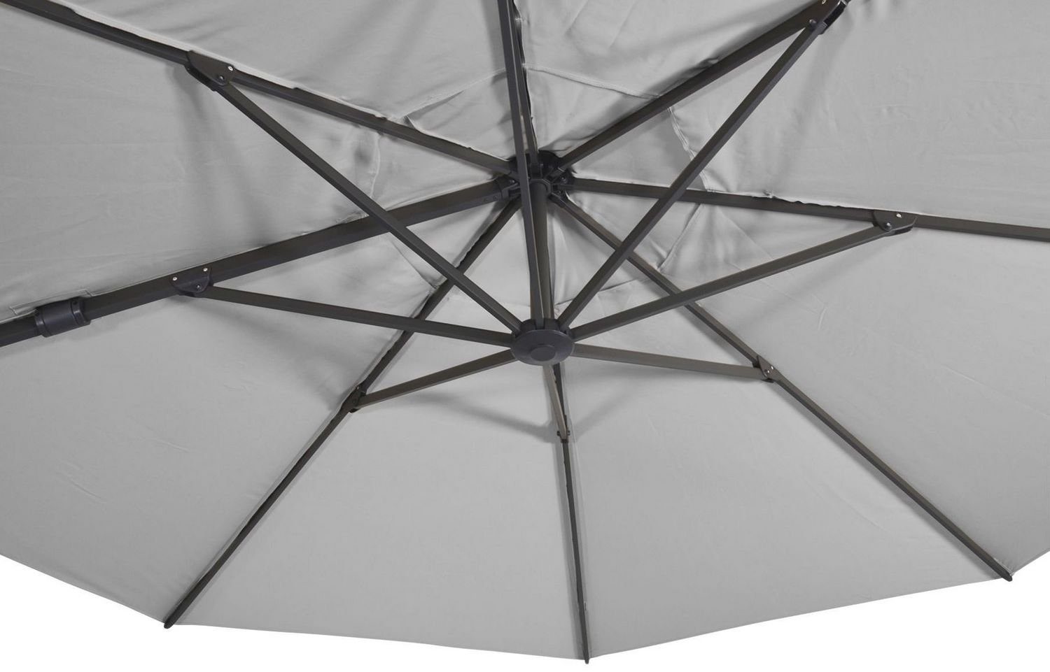 Lesli Living Sonnenschirm Lesli Living Sonnenschirm Ampelschirm "Virgo Flex" Grey ø 3,5 m