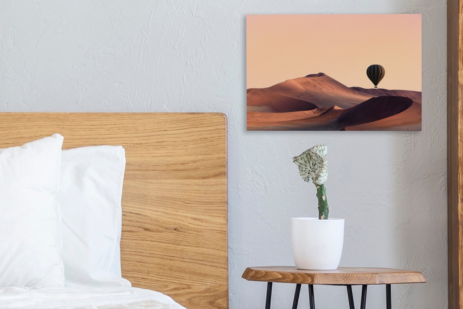 OneMillionCanvasses® Leinwandbild Die Sanddünen Wanddeko, Aufhängefertig, 30x20 cm Sonnenuntergang, im St), Namib-Naukluft-Park Leinwandbilder, bei (1 Wandbild