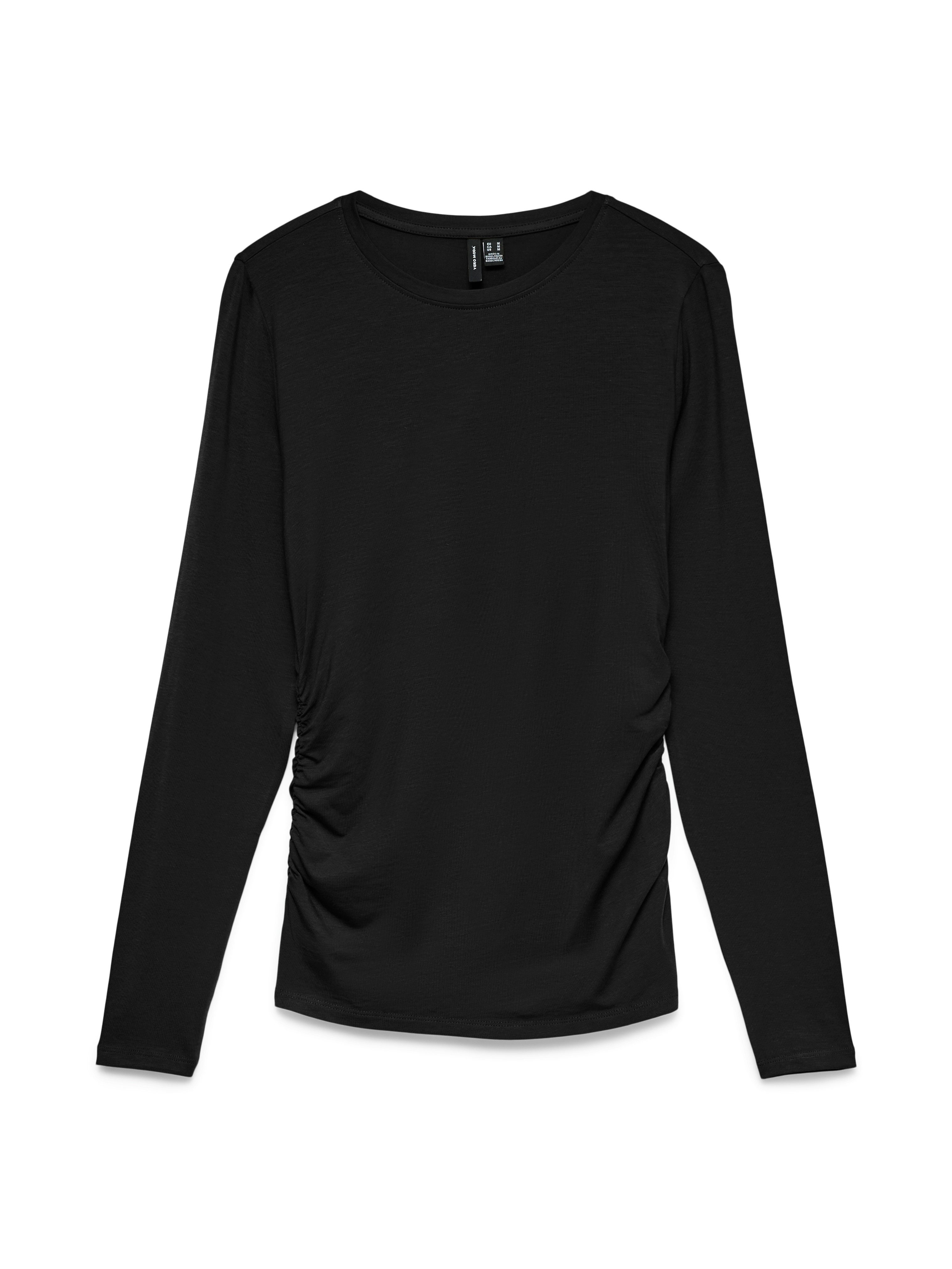 Vero Moda Langarmshirt VMAVA SARAH LS TOP JRS NOOS Materialmix, regular fit