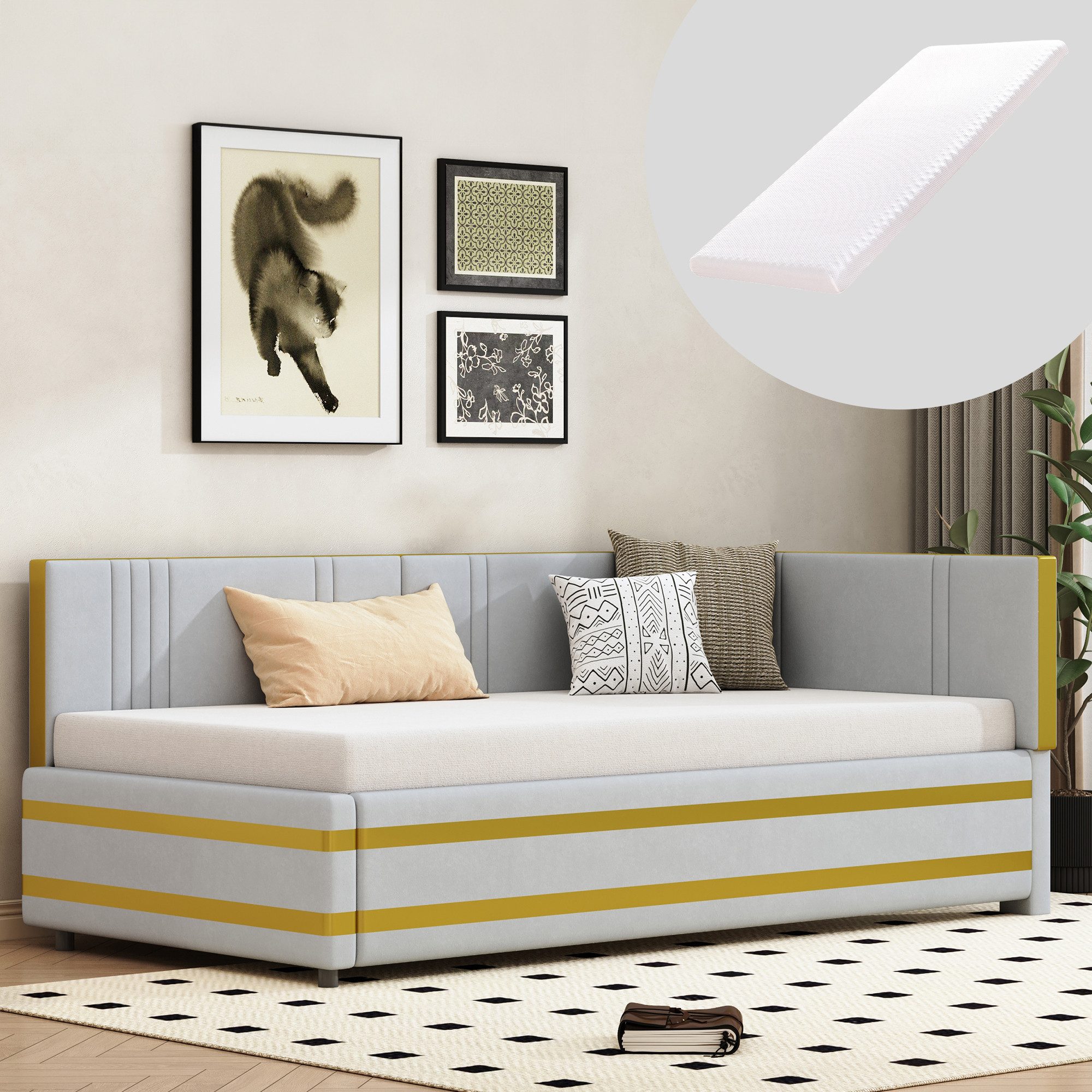 HAUSS SPOLE Schlafsofa 90x200cm Sofabett Multifunktionsbett günstig online kaufen