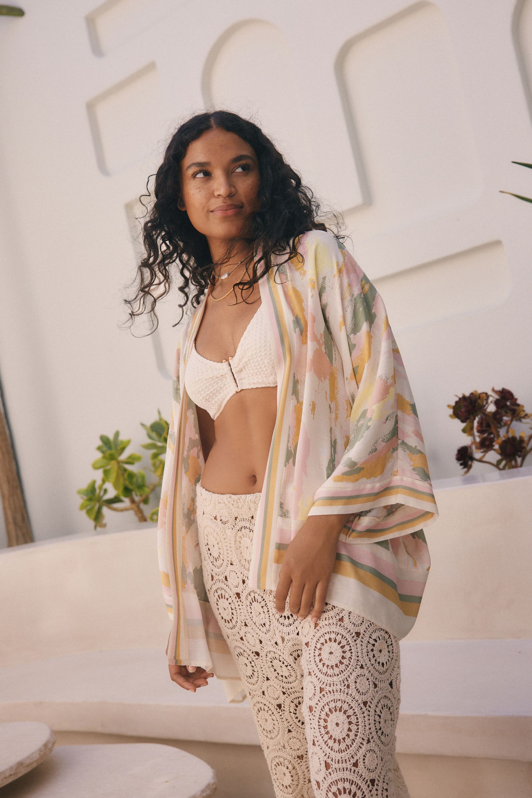 Next Blusenkimono Kurzer Kimono-Überwurf (1-tlg)