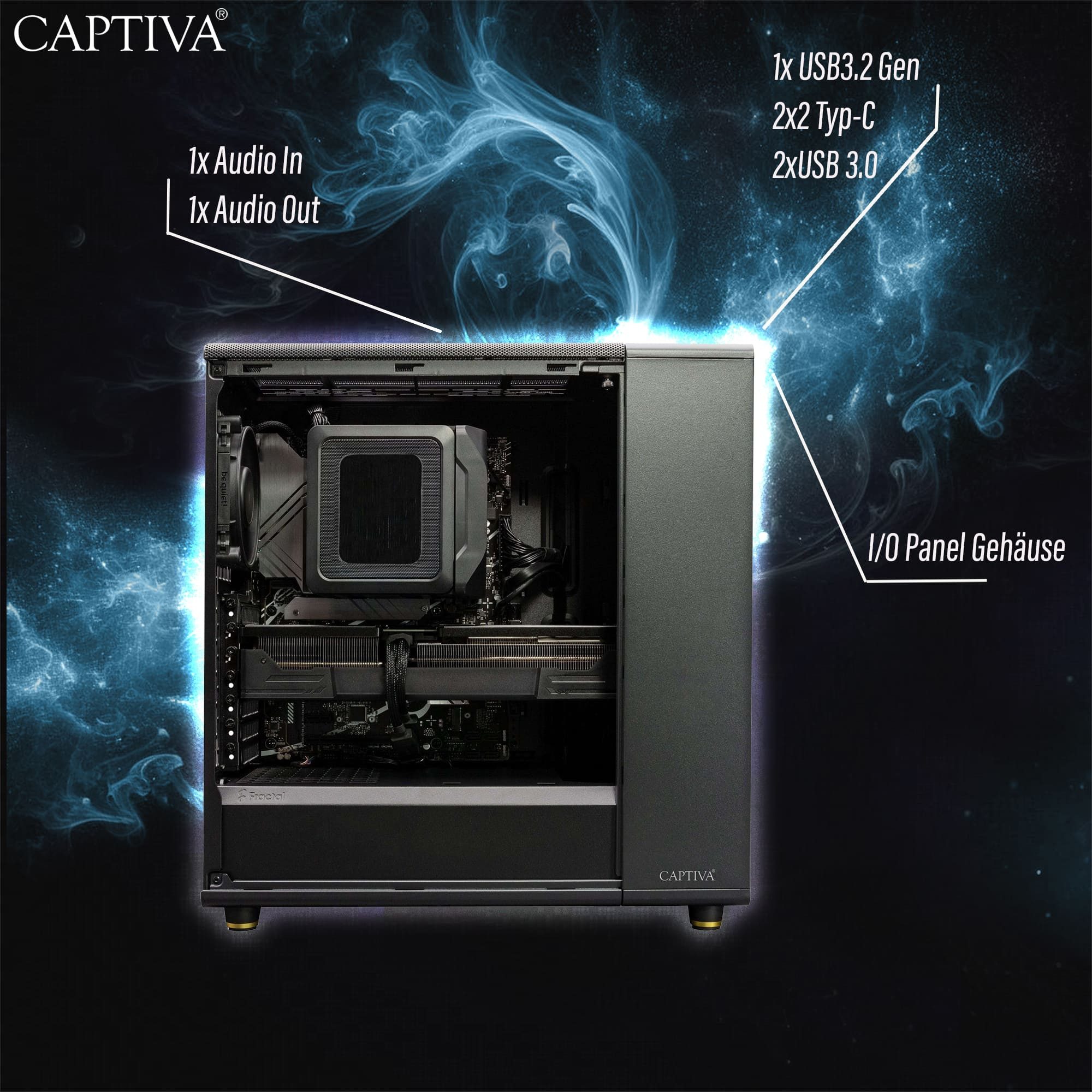 CAPTIVA Advanced Gaming R92-892 PC (AMD Ryzen 7 7800X3D, GeForce® RTX™ 5060 Ti, 32 GB RAM, 2000 GB SSD, Luftkühlung, WLAN, Windows 11 Home)