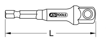 KS Tools Ratschenringschlüssel, 1/4" Vierkant-Adapter, für 1/4" Stecknuss