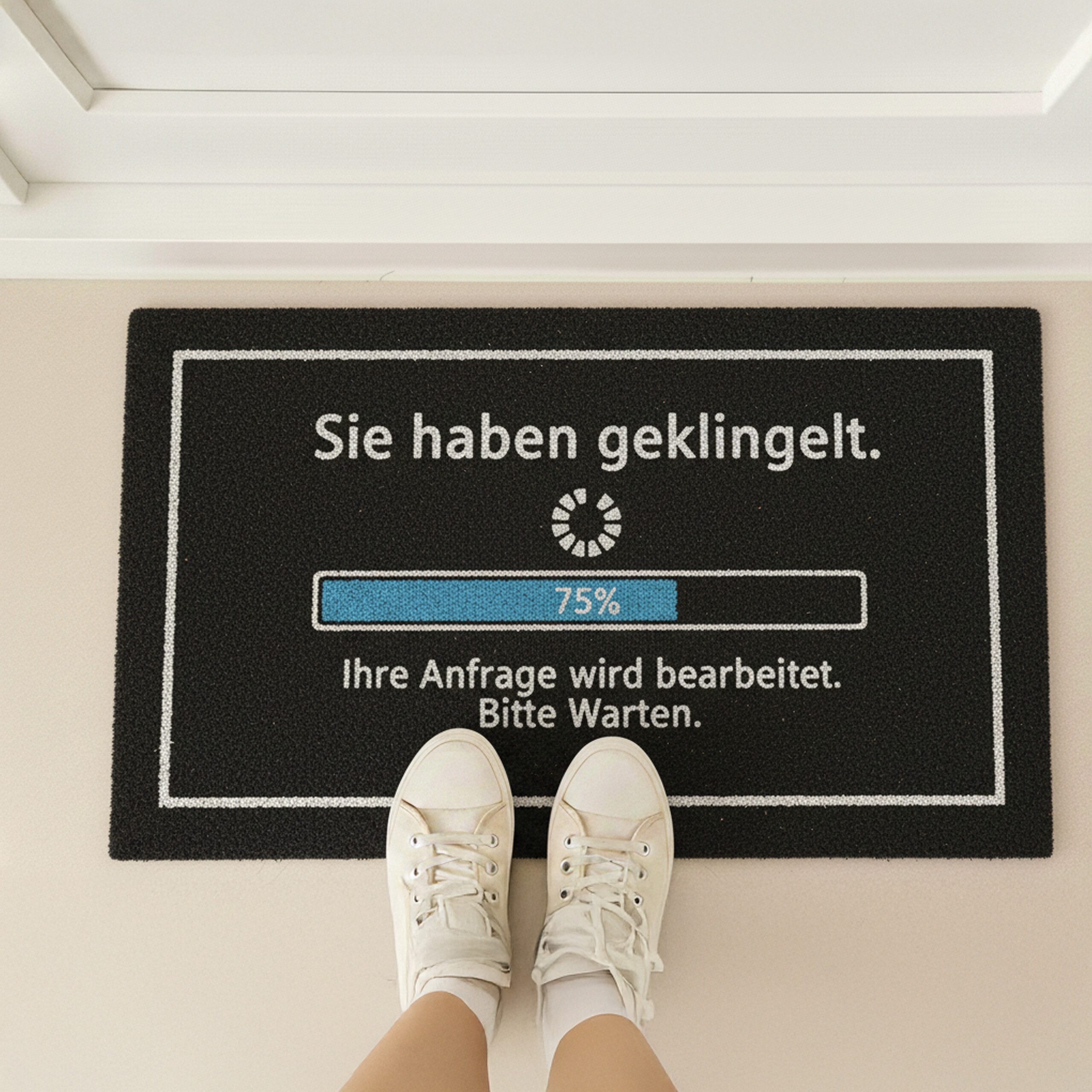 relaxdays Fußmatte Kokos Fußmatte mit Spruch 60x40 cm, rechteckig, Höhe: 10 günstig online kaufen