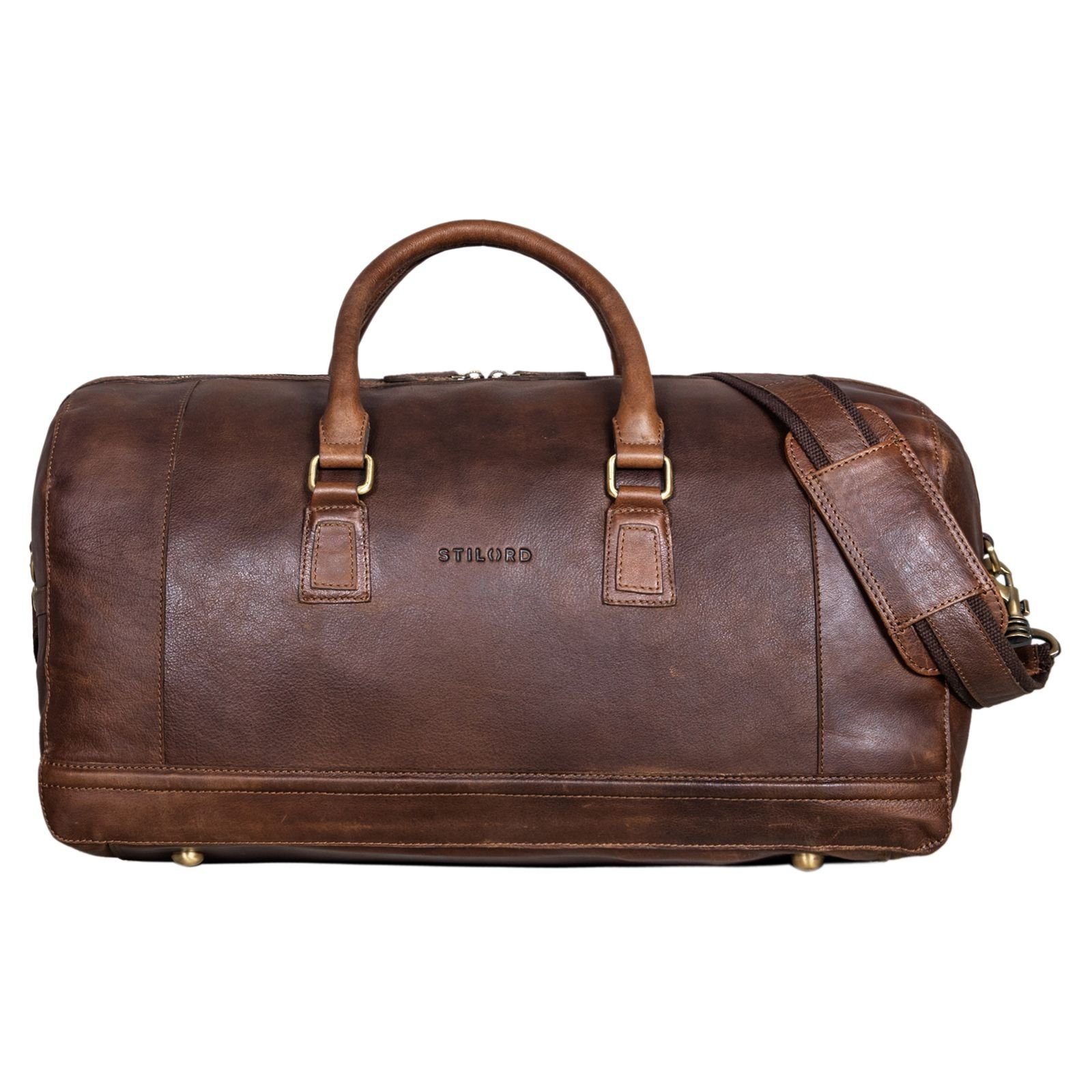 STILORD Weekender "Edson" Leder Weekender Vintage Reisetasche Groß für Herren und Damen