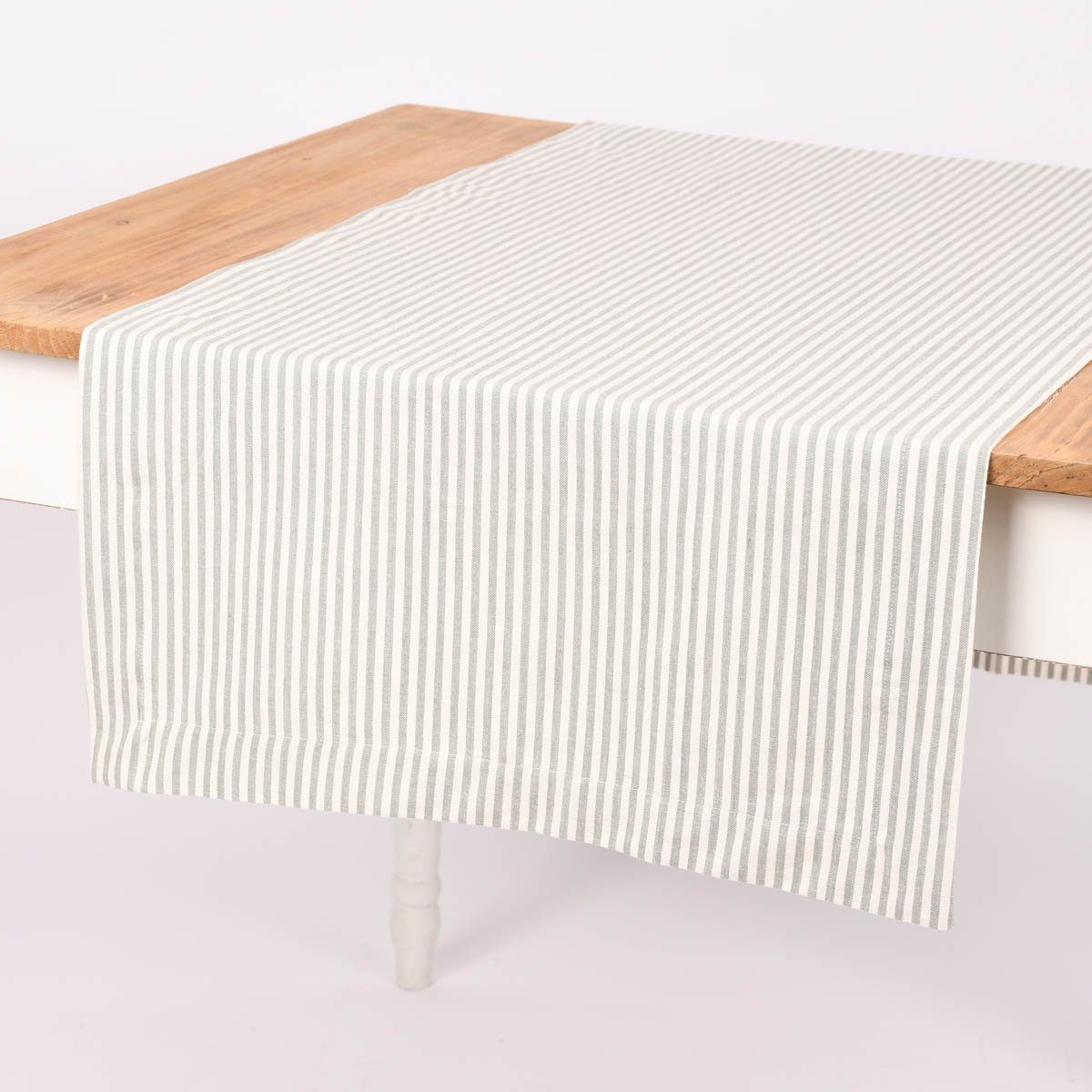 SCHÖNER LEBEN. Tischläufer Linen & More Tischläufer Streifen grau weiß 50x1 günstig online kaufen