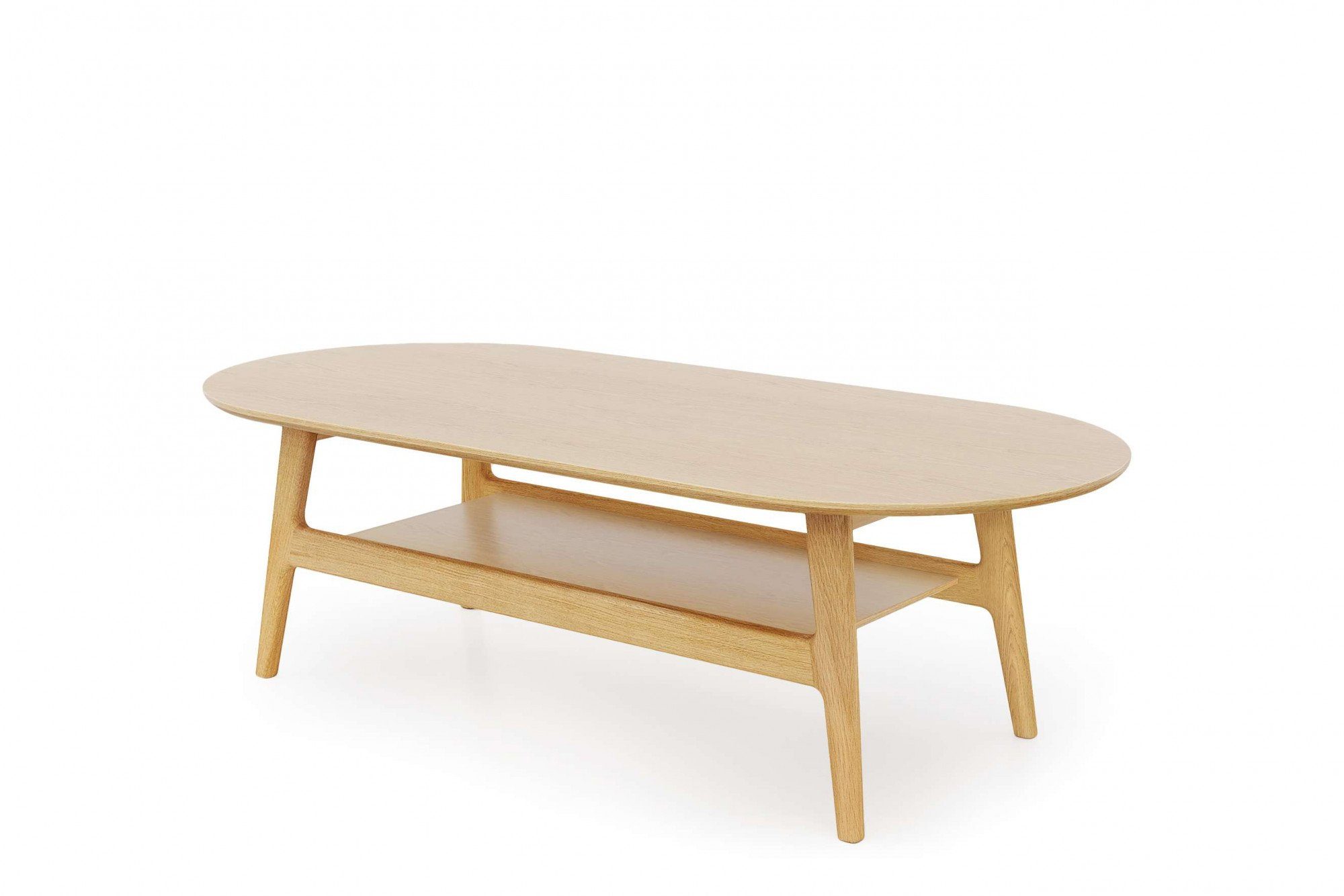 Woodman Couchtisch Curved, Scandi Design, Breite 130 cm, FSC®-zertifiziert