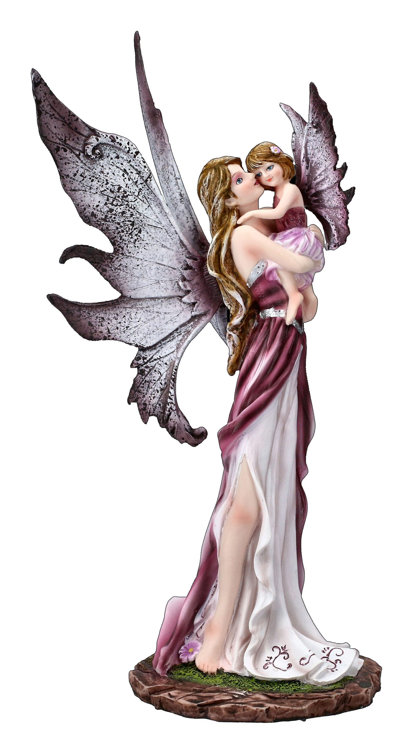 Figuren Shop GmbH Dekofigur Elfen Figur - Mutter hält Baby - Fee Elfenfigur günstig online kaufen
