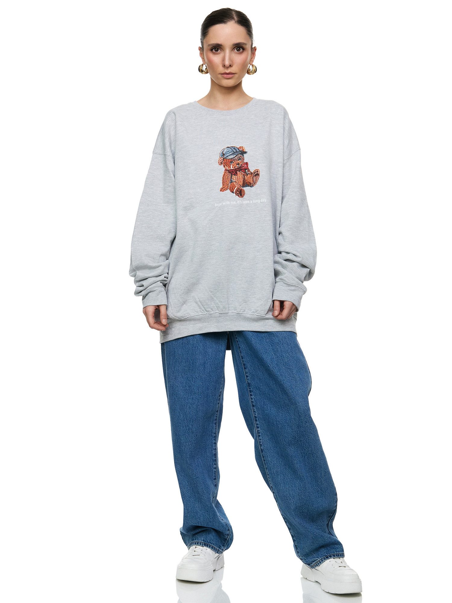 Worldclassca Sweatshirt Worldclassca Oversized Sweatshirt Teddybär günstig online kaufen
