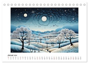 CALVENDO Wandkalender Paper Art (Tischkalender 2024 DIN A5 quer), CALVENDO Monatskalender