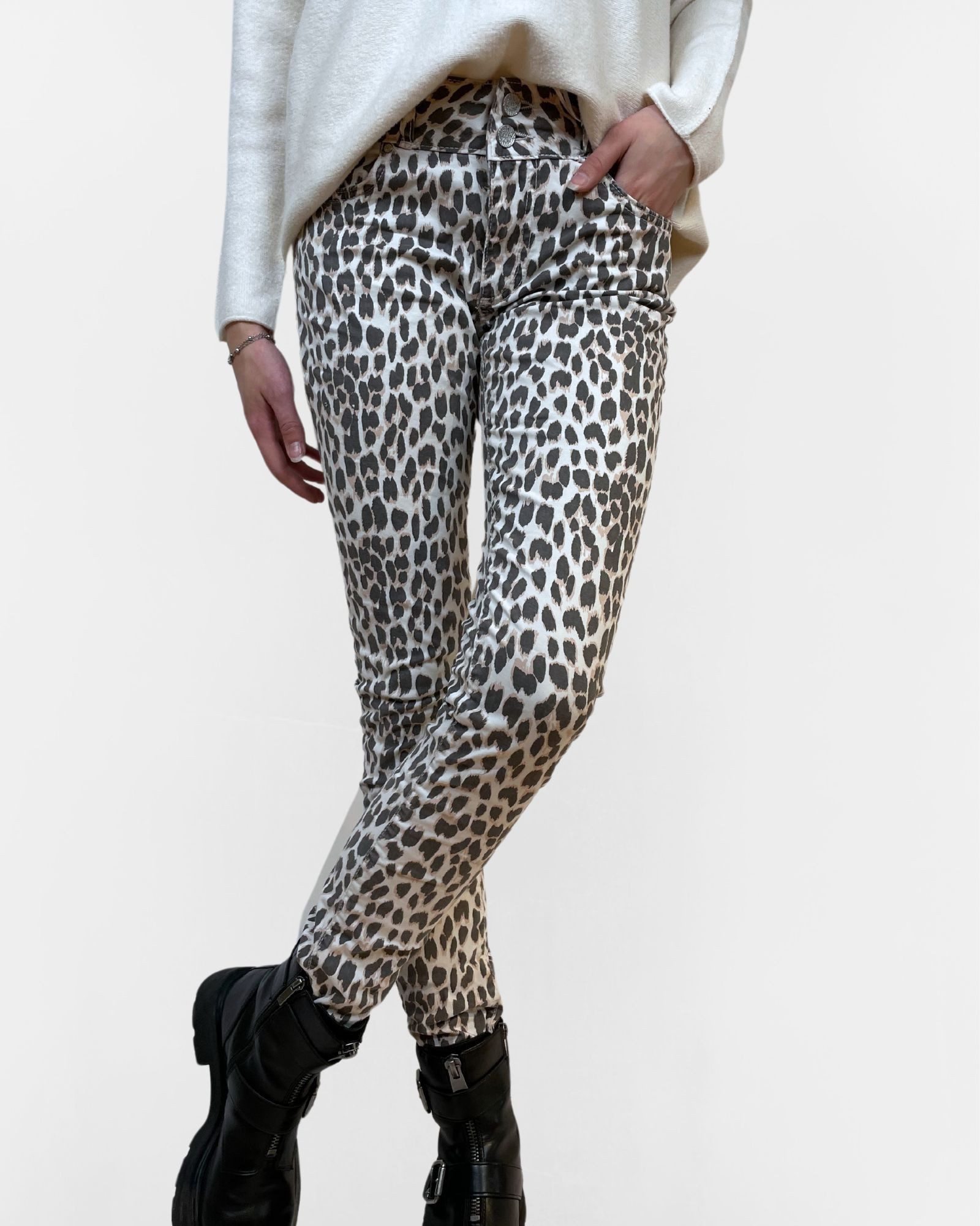 Buena Vista Stoffhose - Leo Hose Damen - Stoffhose mit Leo-Print