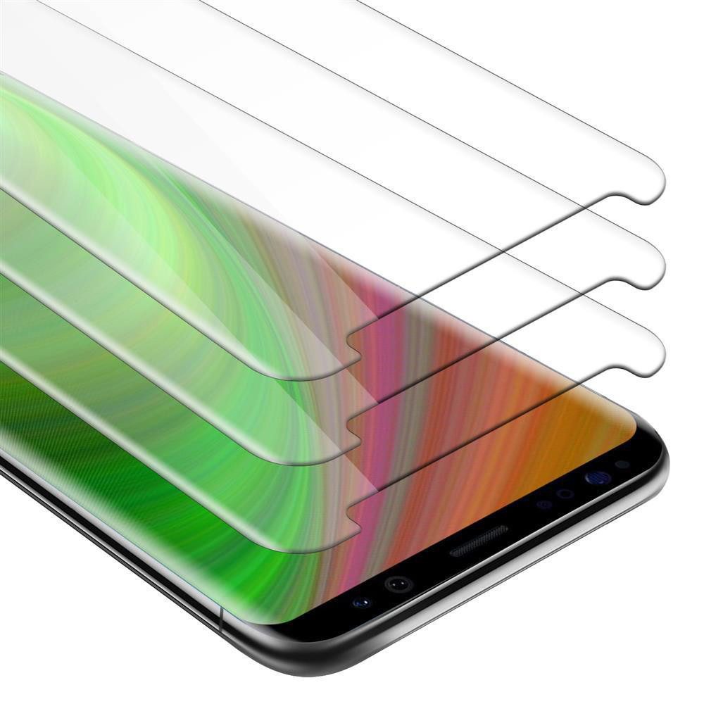 Cadorabo Schutzfolie für Samsung Galaxy S9 Schutzfolie, (3-St), 3x Schutzglas Panzer Folie (Tempered) Display Schutzfolie 3D Touch
