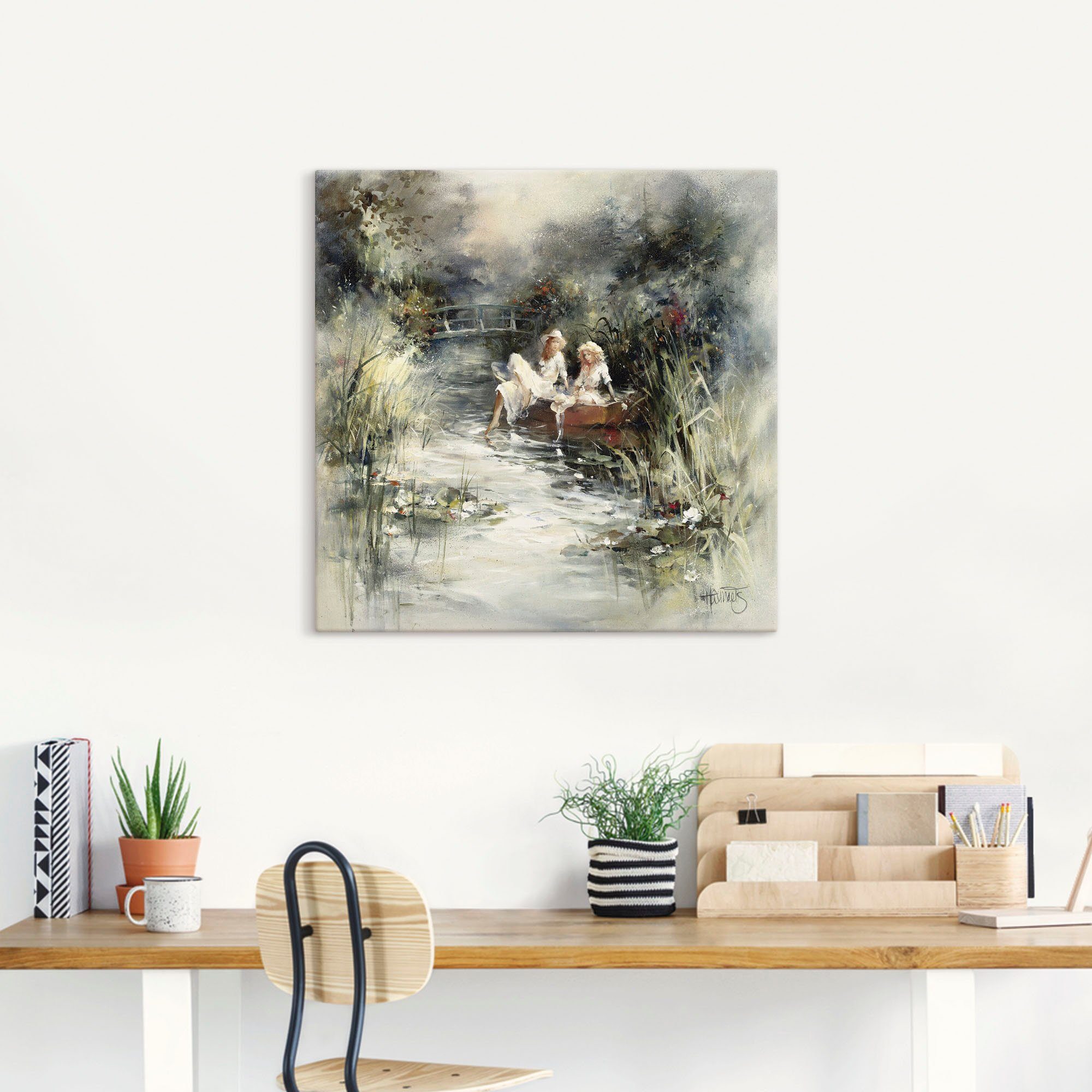 Artland Wandbild Frühlingsschein, Frau (1 St), als Leinwandbild, Poster in verschied. Größen