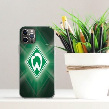 DeinDesign Handyhülle SV Werder Bremen Offizielles Lizenzprodukt Wappen Werder Bremen Laser, Apple iPhone 12 Pro Silikon Hülle Bumper Case Handy Schutzhülle