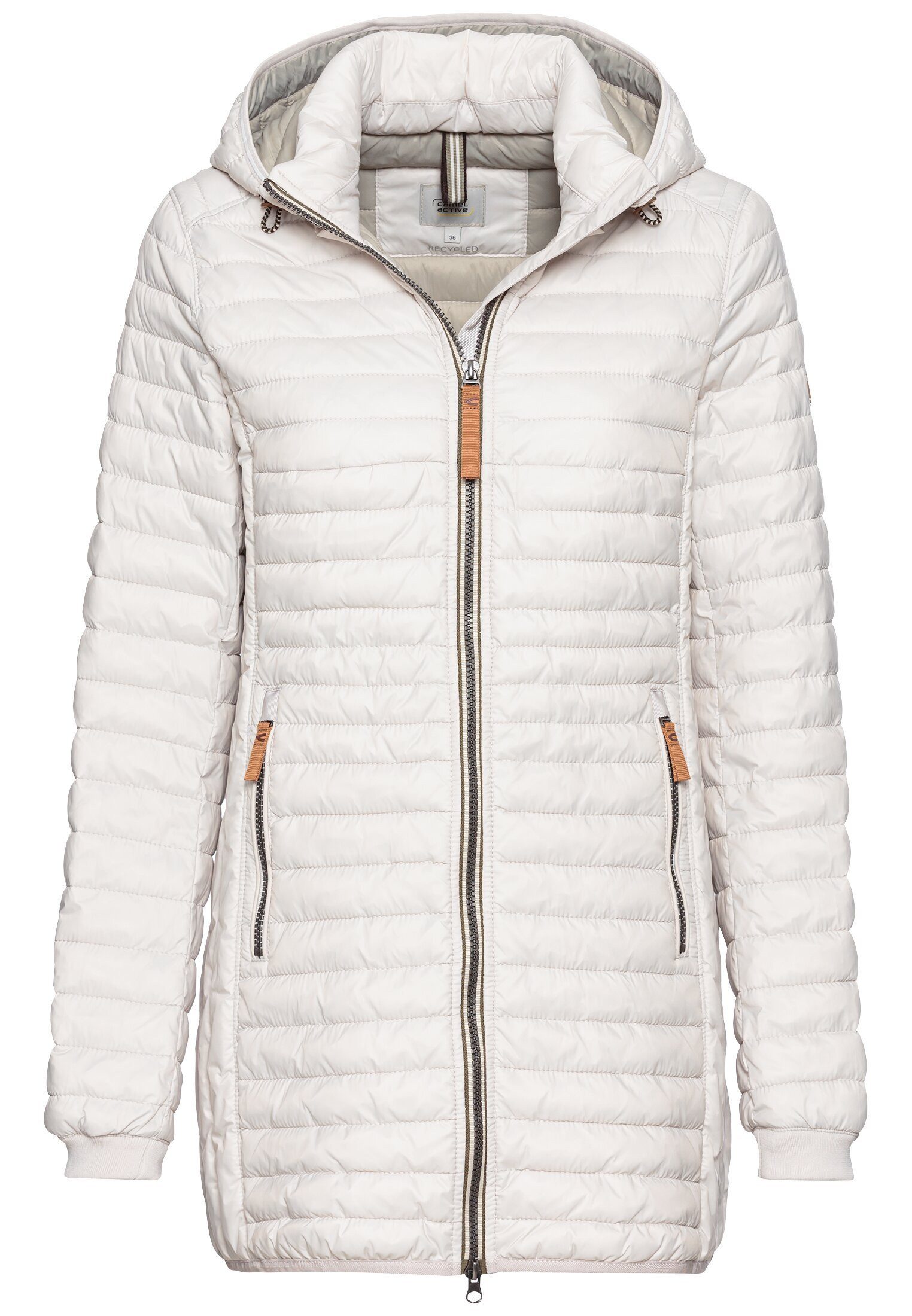 Steppjacke mit abnehmbarer Kapuze Langarm