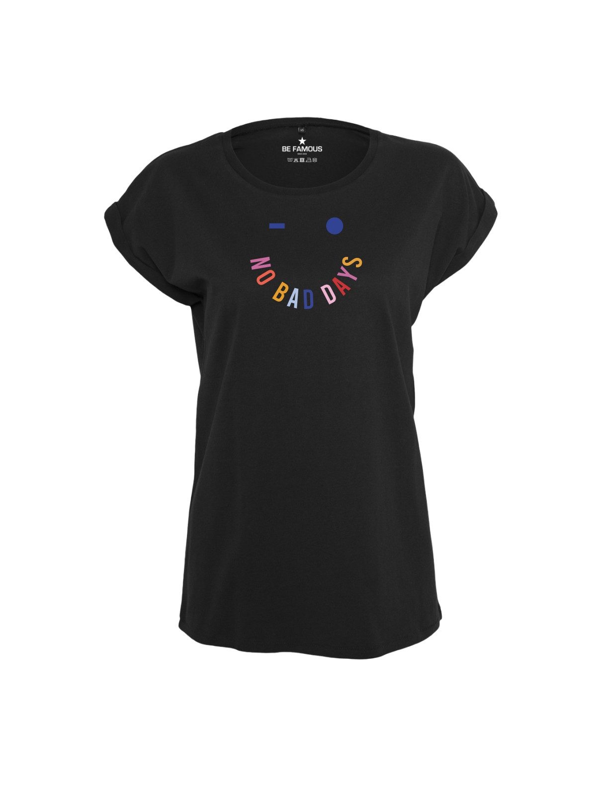Be Famous Print-Shirt Classic Roll Up D-NOBASMI (1-tlg., keine)