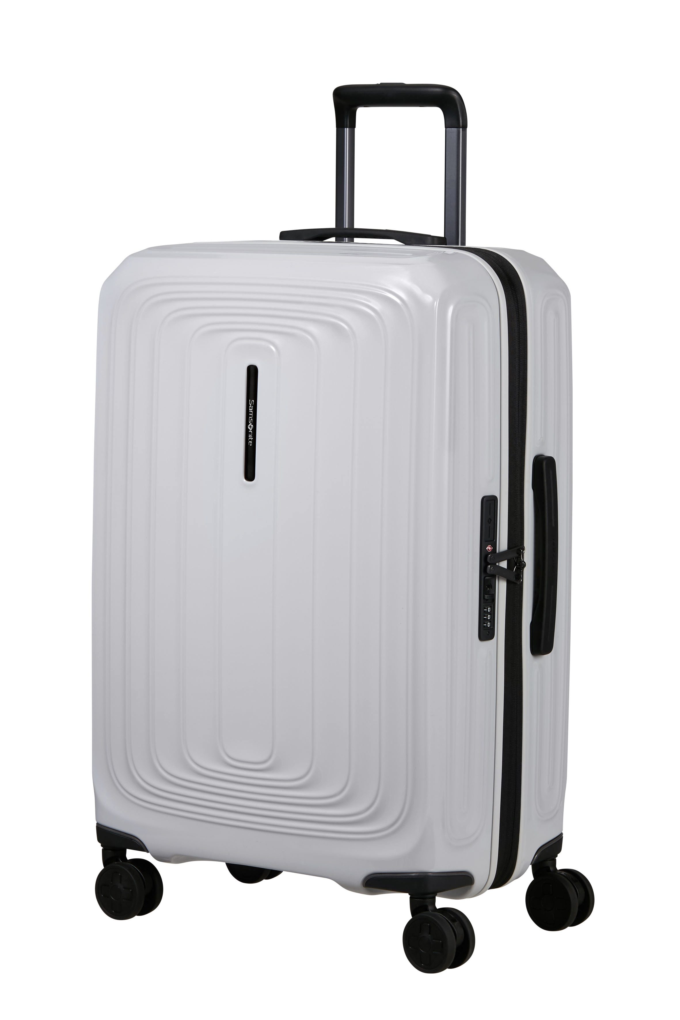 Samsonite Hartschalen-Trolley 2WANDER, 4 Rollen, aus robustem Polycarbonat, mit Adressetikett und Dehnfalte