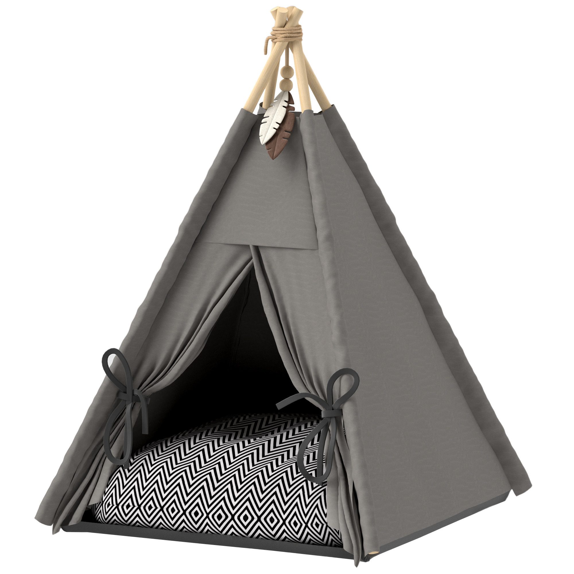 Novzep Tipi-Zelt Tipi-Zelt für Haustiere mit Kissen, Katzen- & Hundebett im günstig online kaufen