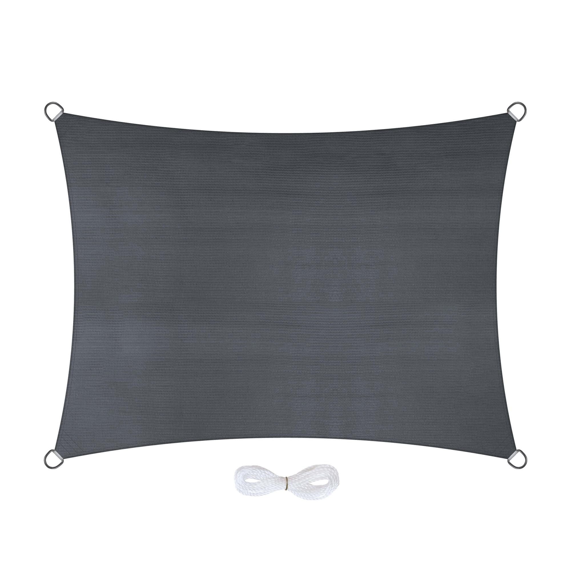 Jardinion Тенти, (Rechteckig 3 x 4m Grau Захист від сонця, Luftdurchlässig, 1-tlg), inkl. Befestigungsseil