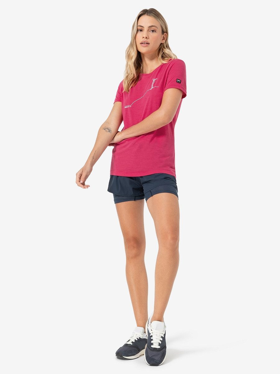 SUPER.NATURAL Print-Shirt Merino T-Shirt W GIPFELGLÜCK günstig online kaufen